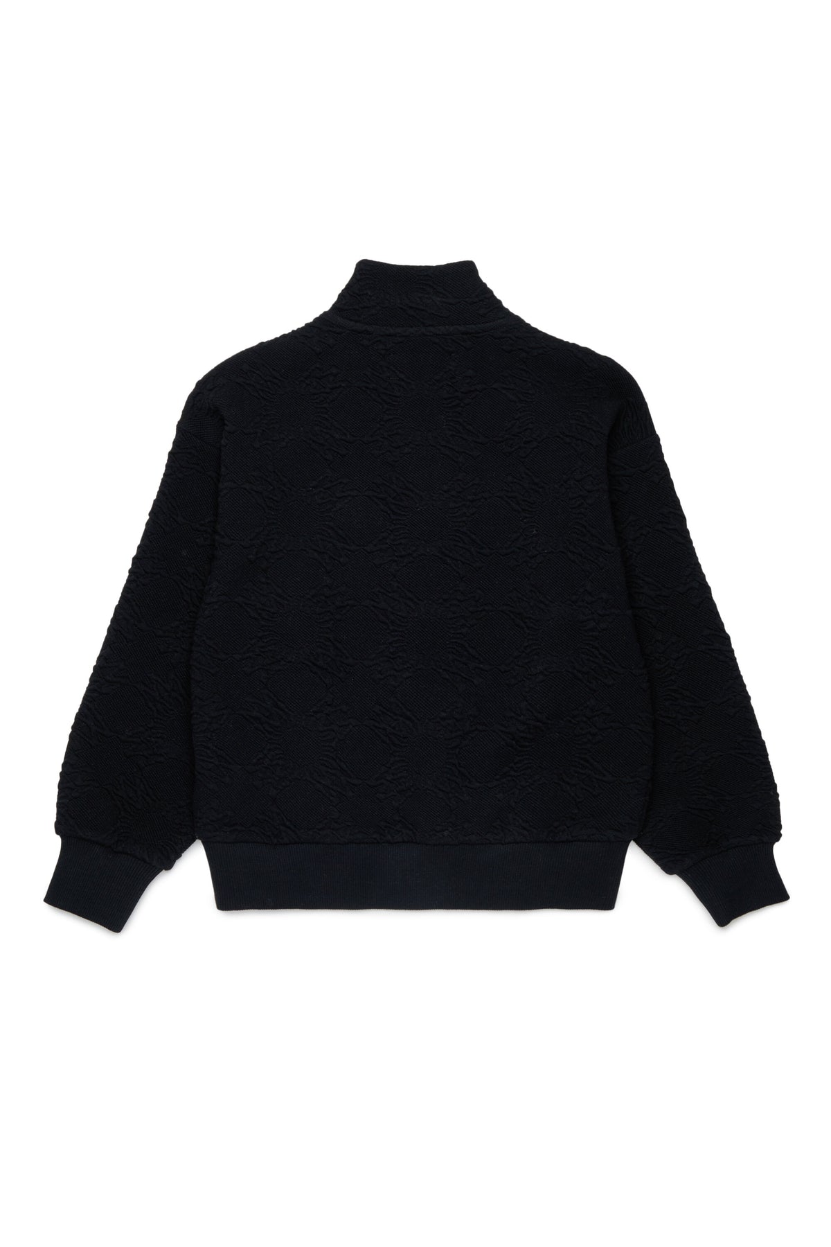 Jacquard sweatshirt with half zip