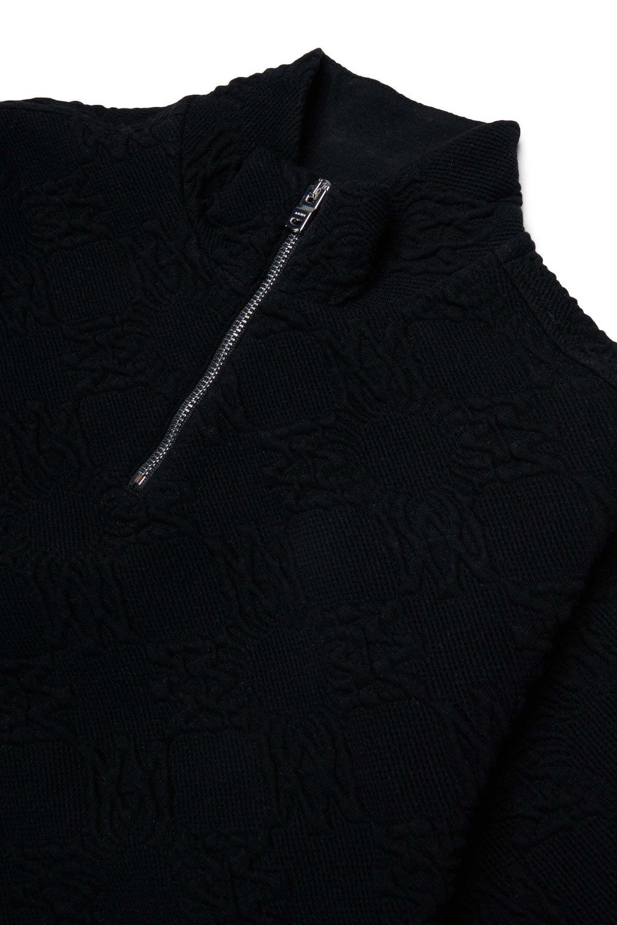 Sudadera jacquard con media cremallera