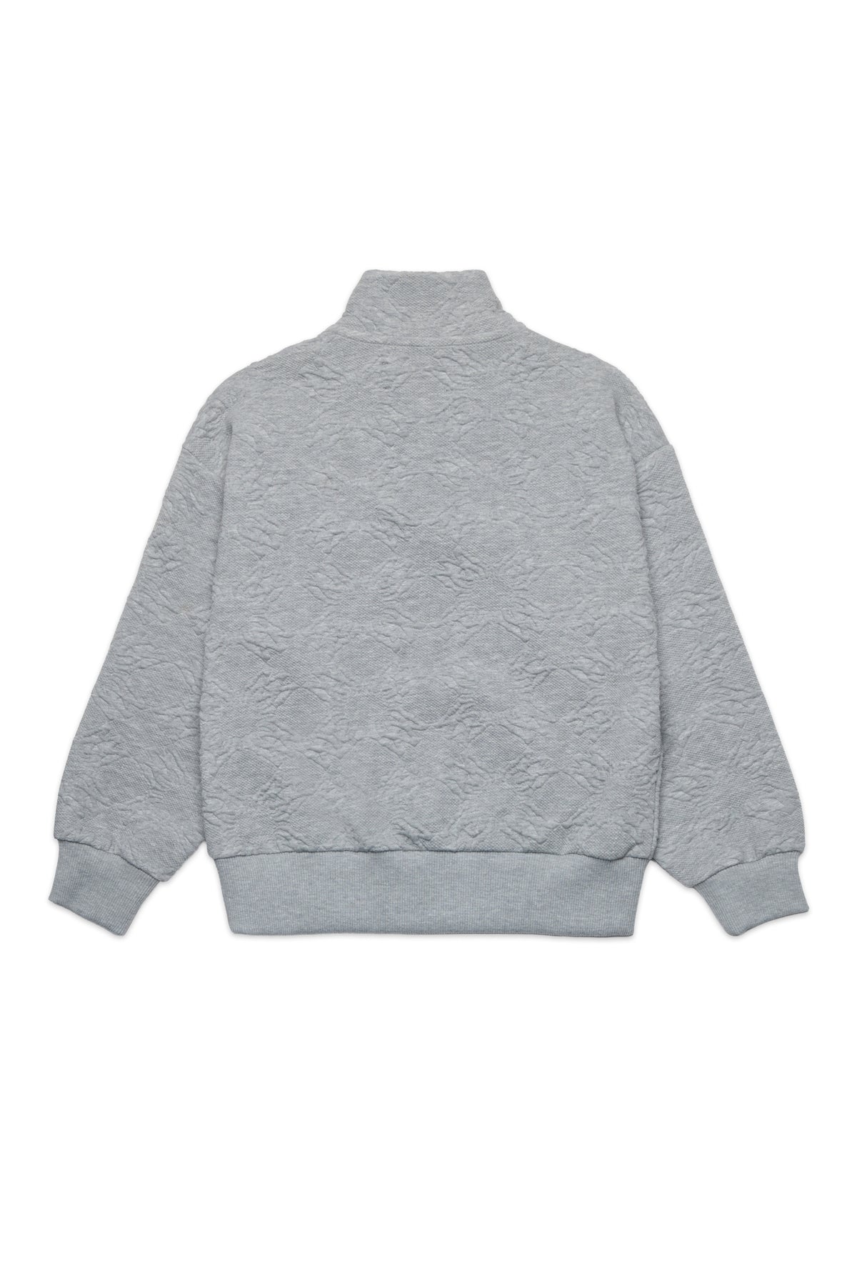 Jacquard sweatshirt with half zip