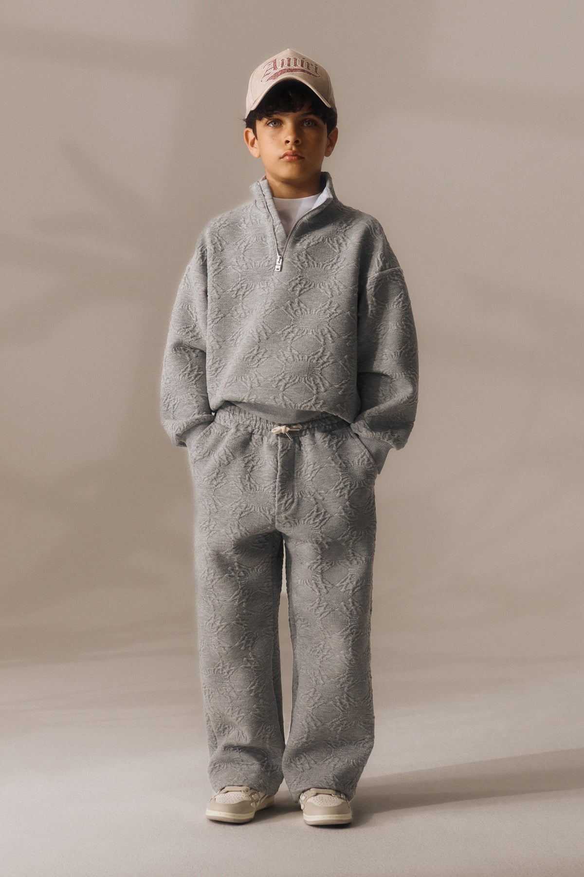Sweatpants in jacquard fabric