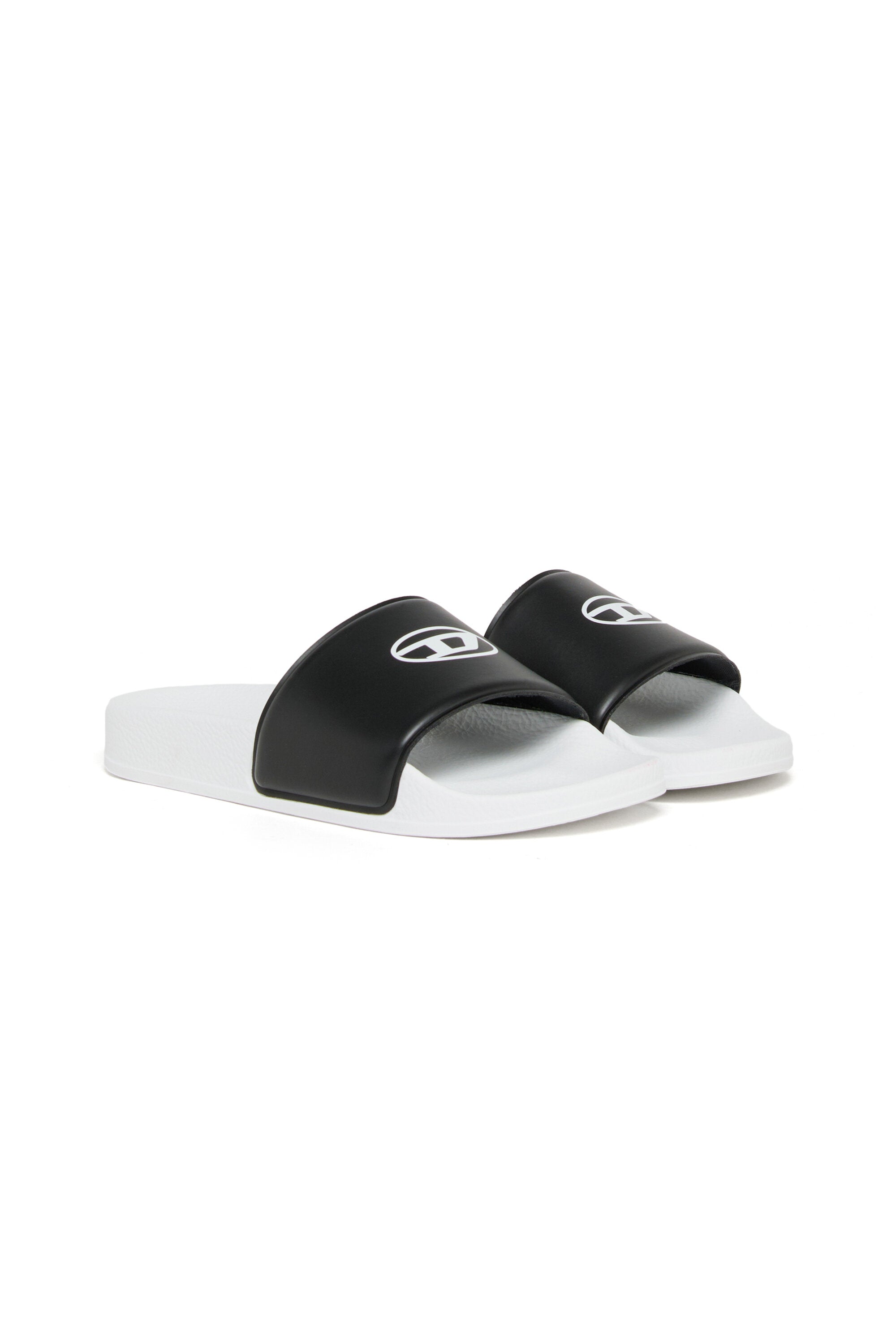 Slide sandals with logo