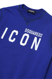 Sudadera de cuello redondo en algodón con logotipo Icon