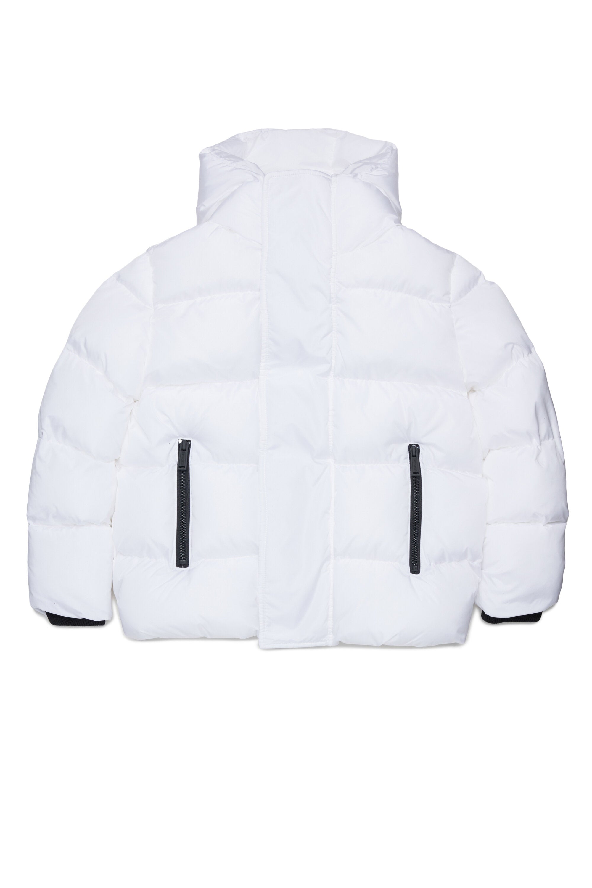Chaqueta corta acolchada con capucha y logotipo DSQUARED2