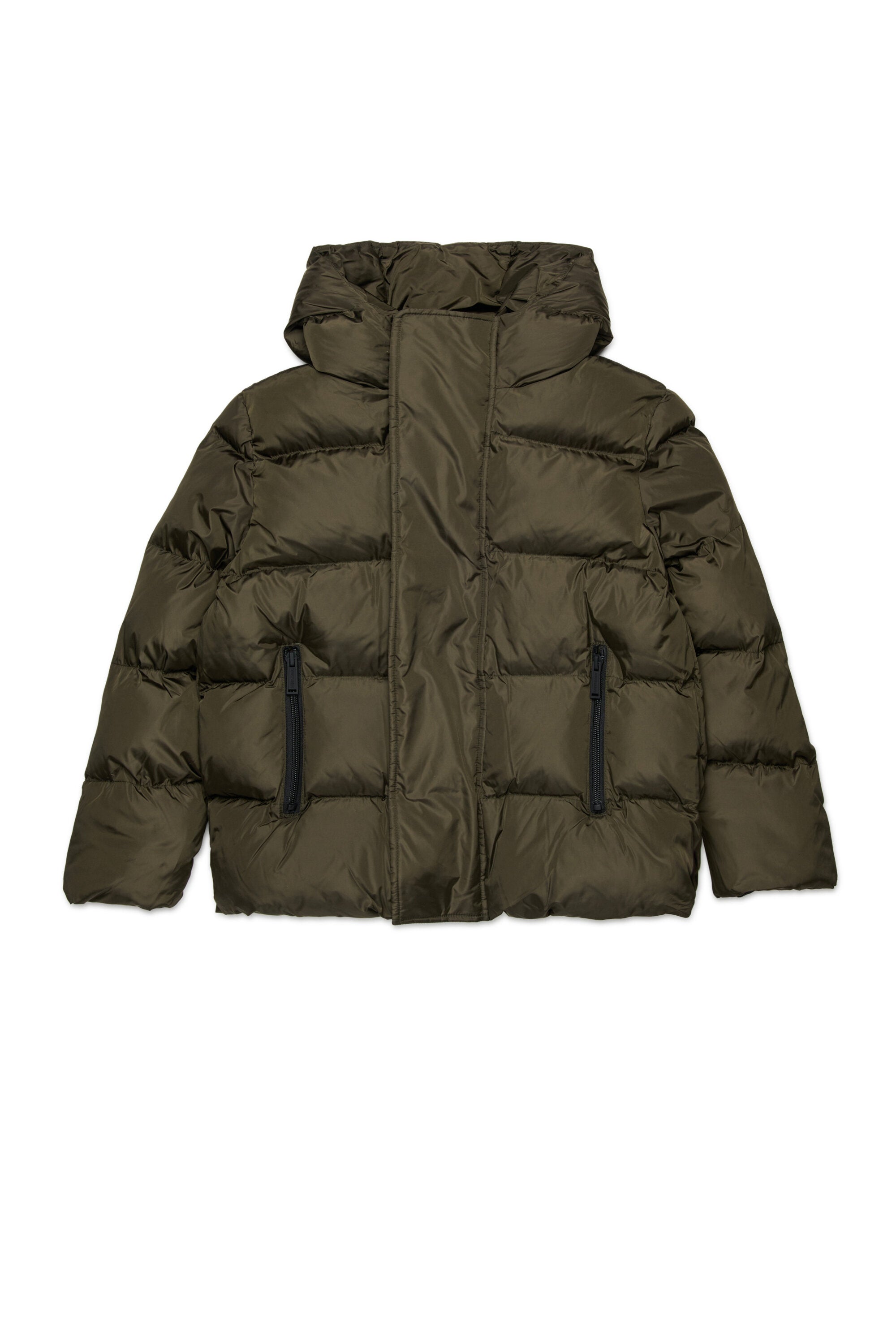 Chaqueta corta acolchada con capucha y logotipo DSQUARED2