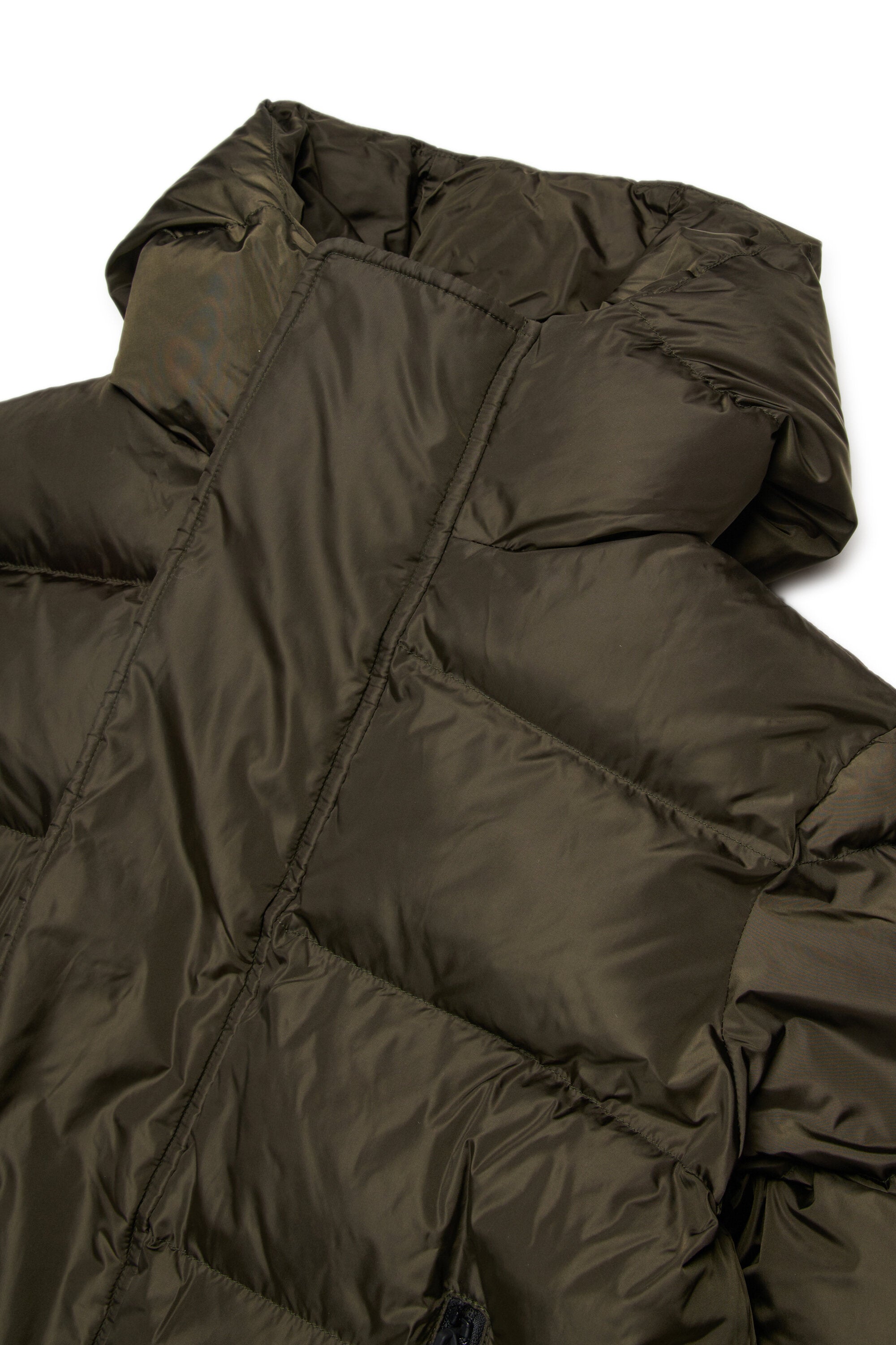 Chaqueta corta acolchada con capucha y logotipo DSQUARED2