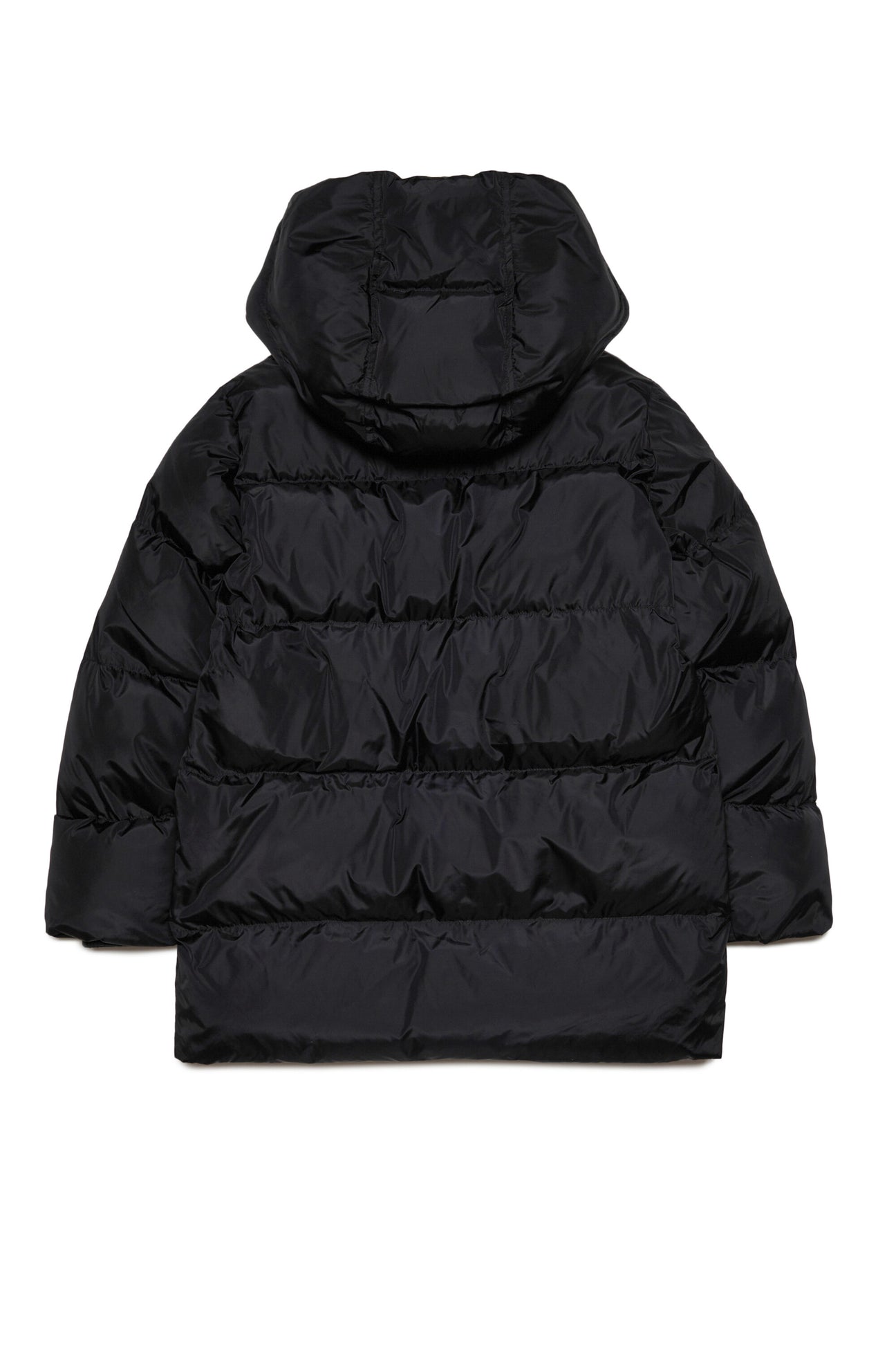 Glossy hooded padded jacket with logo Glossy hooded padded jacket with logo
