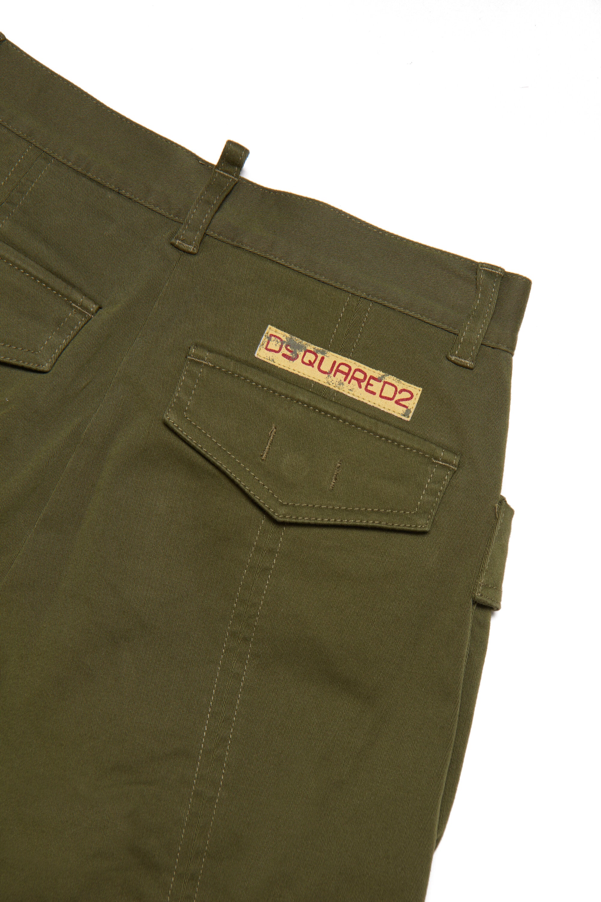 Gabardine cargo pants with large pockets
