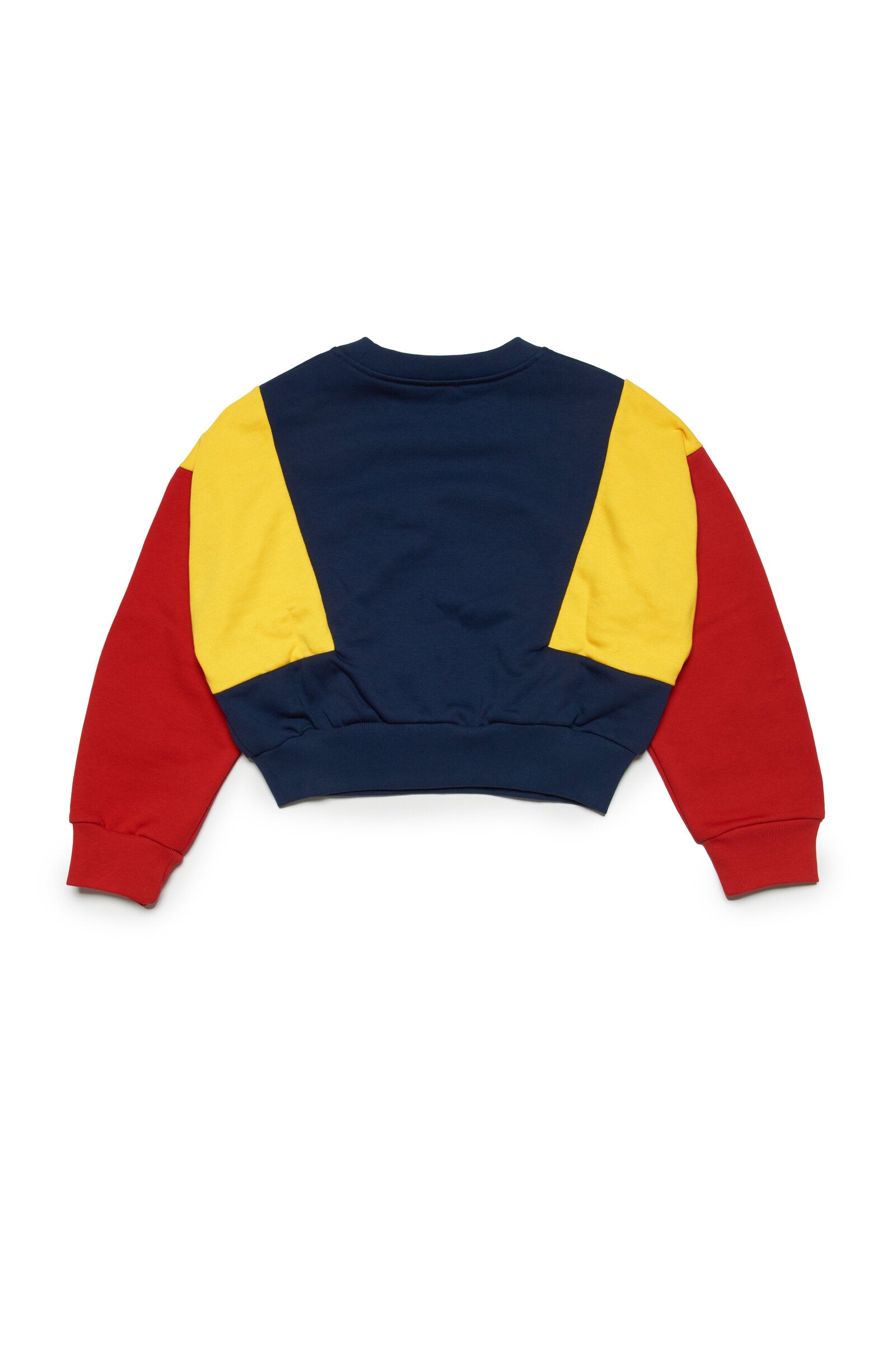 Colorblock cotton crew-neck sweatshirt