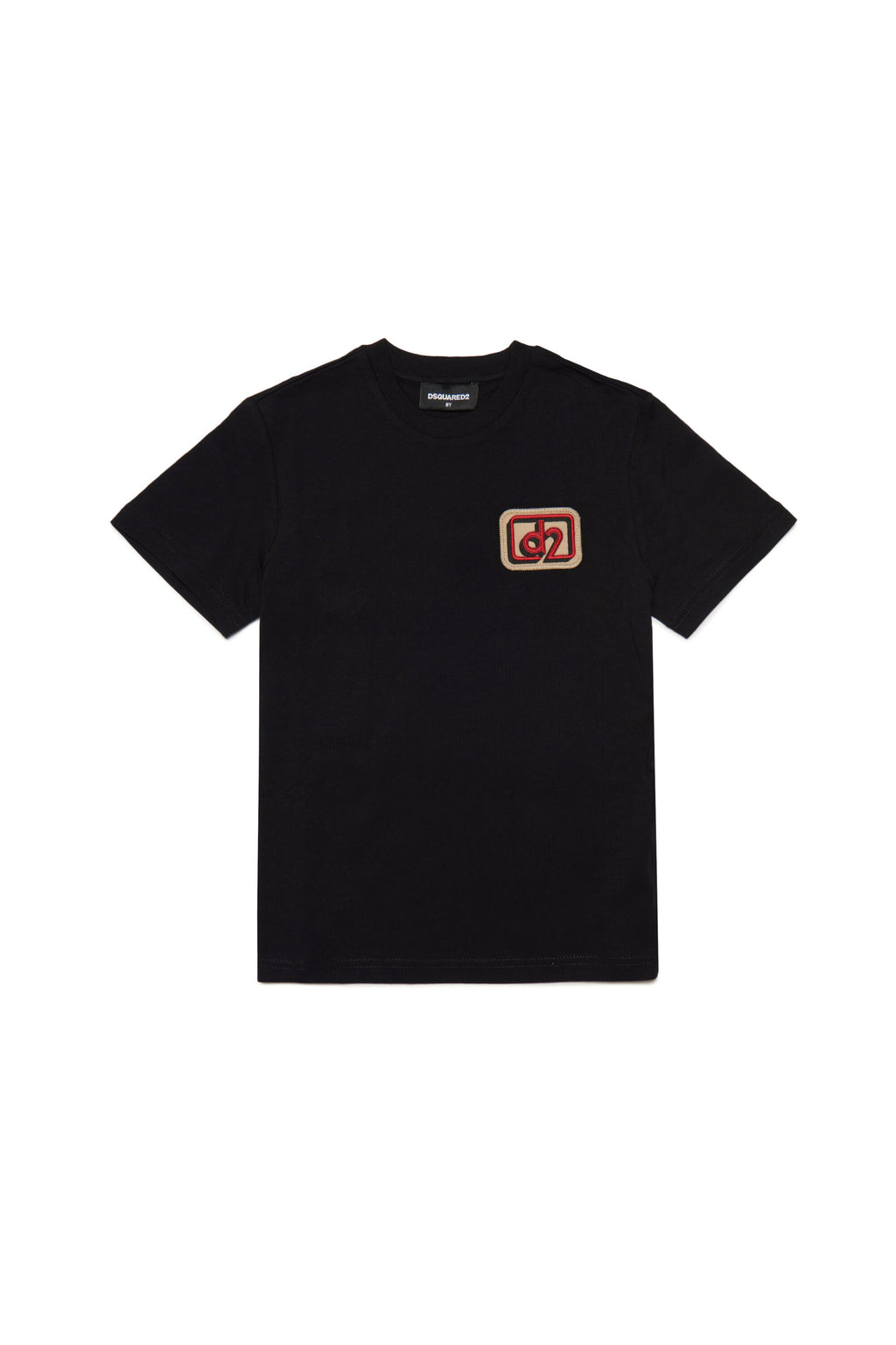 Crew-neck cotton jersey T-shirt with patch