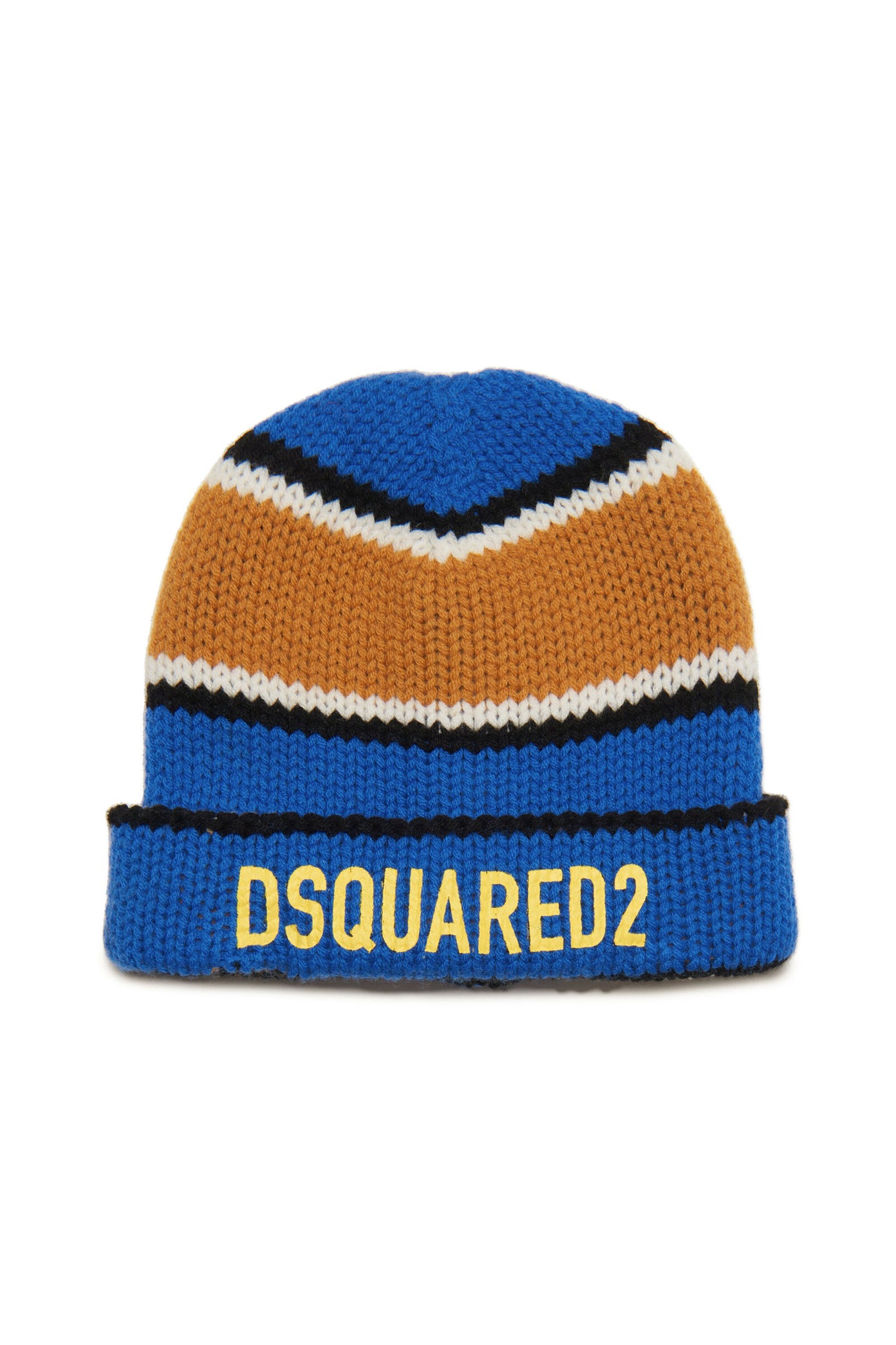 Multicolor wool beanie with logo 