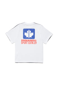 Camiseta bicolor con gráficos Leaf