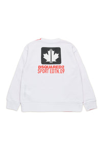 Two-color sweatshirt with Leaf graphics