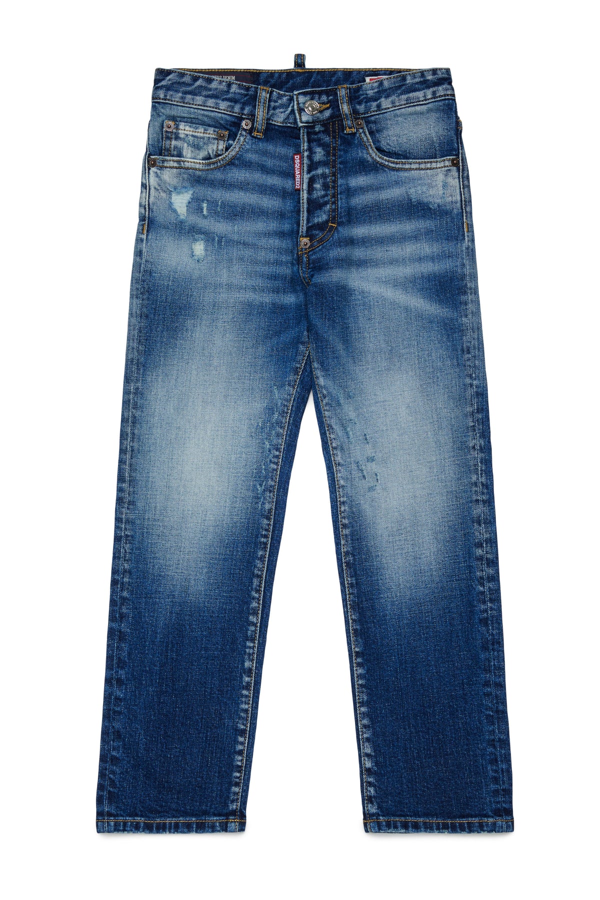 Jeans rectos azul claro con bajo ancho - 642