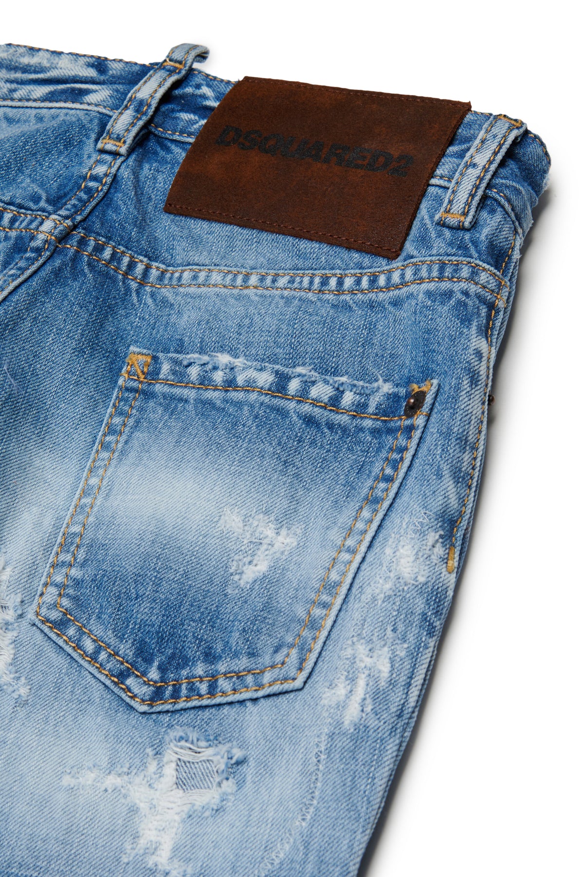 Jeans corte recto lavado azul claro - 642