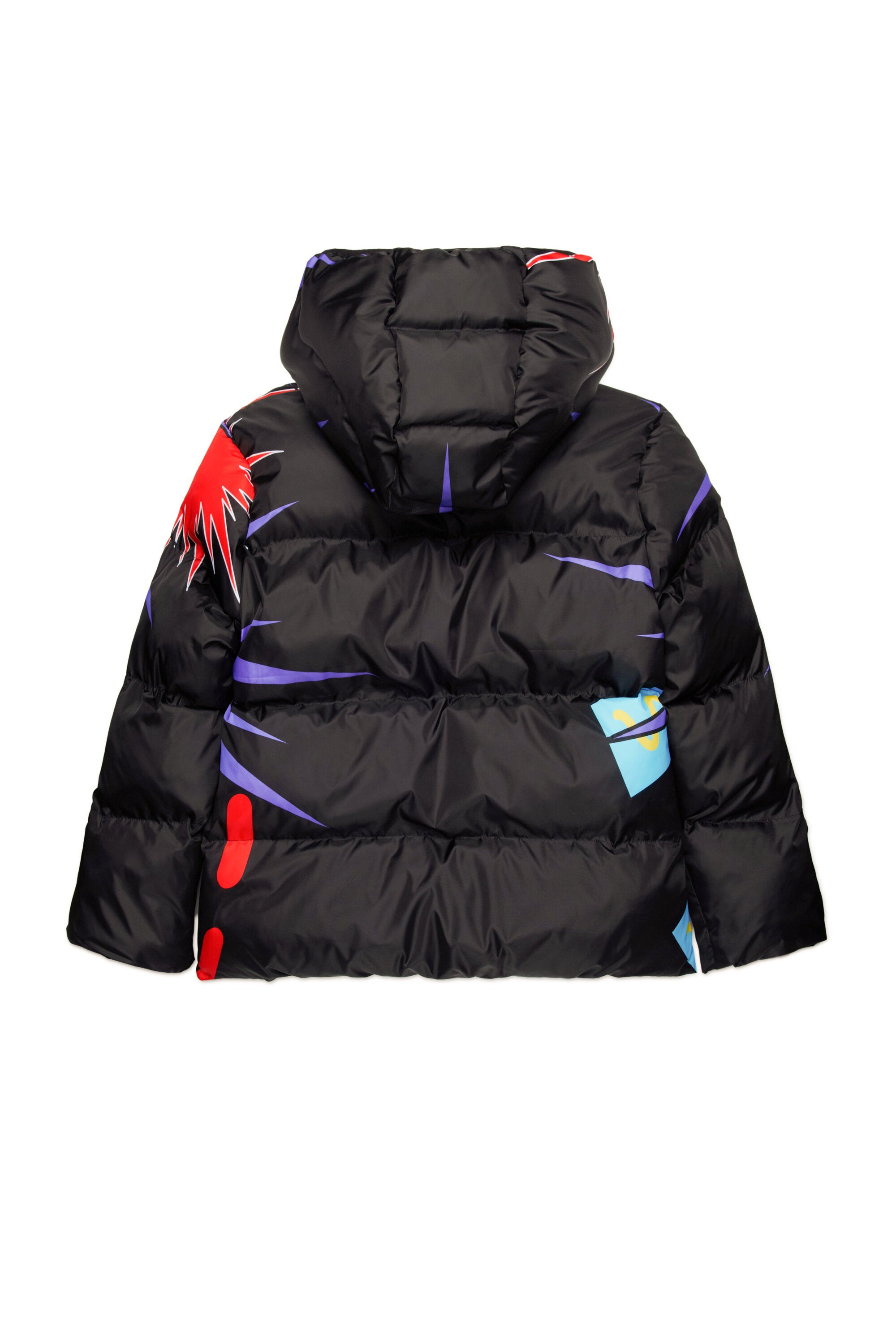 Padded jacket with Murales print