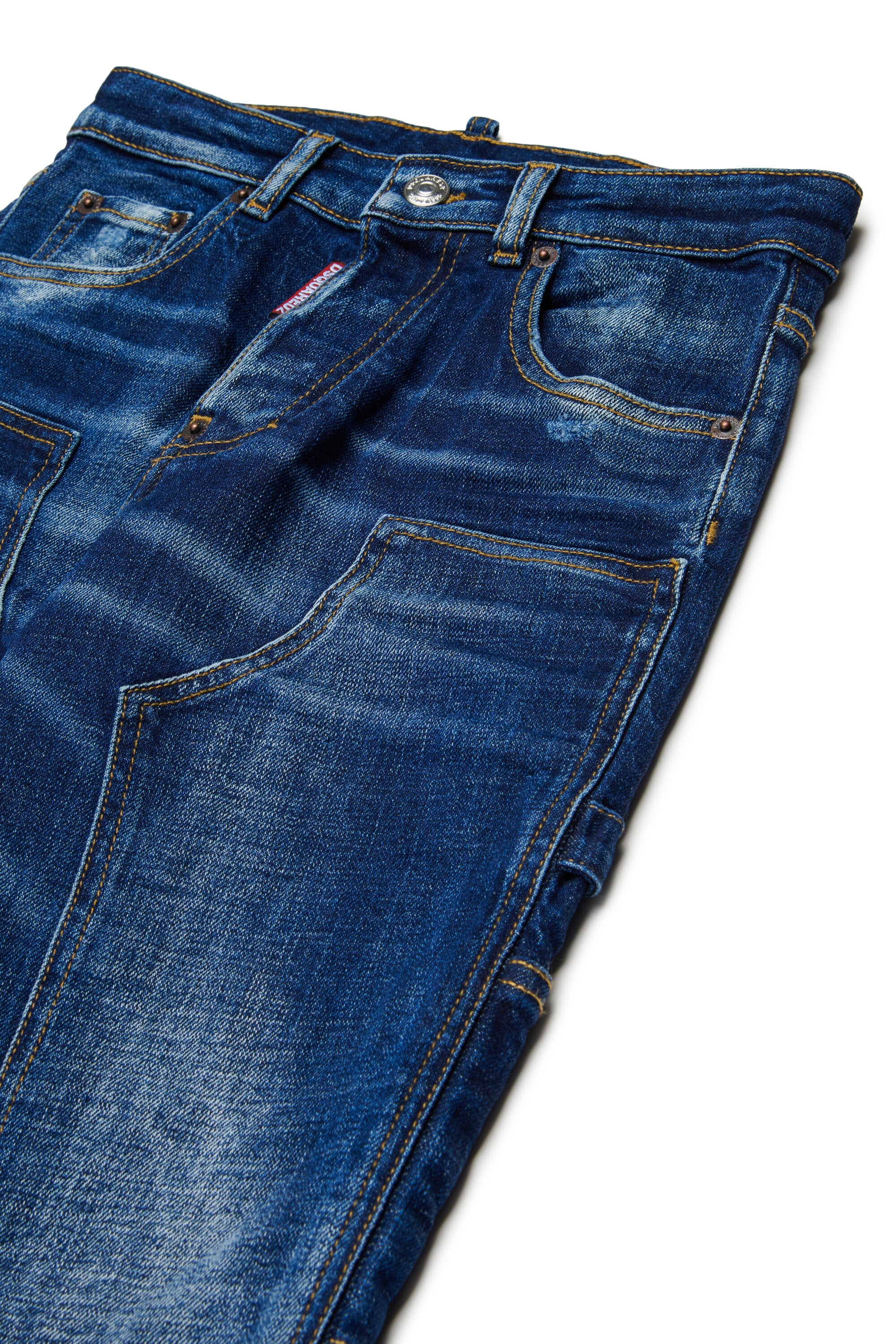 Jeans rectos lavado azul medio - Loose