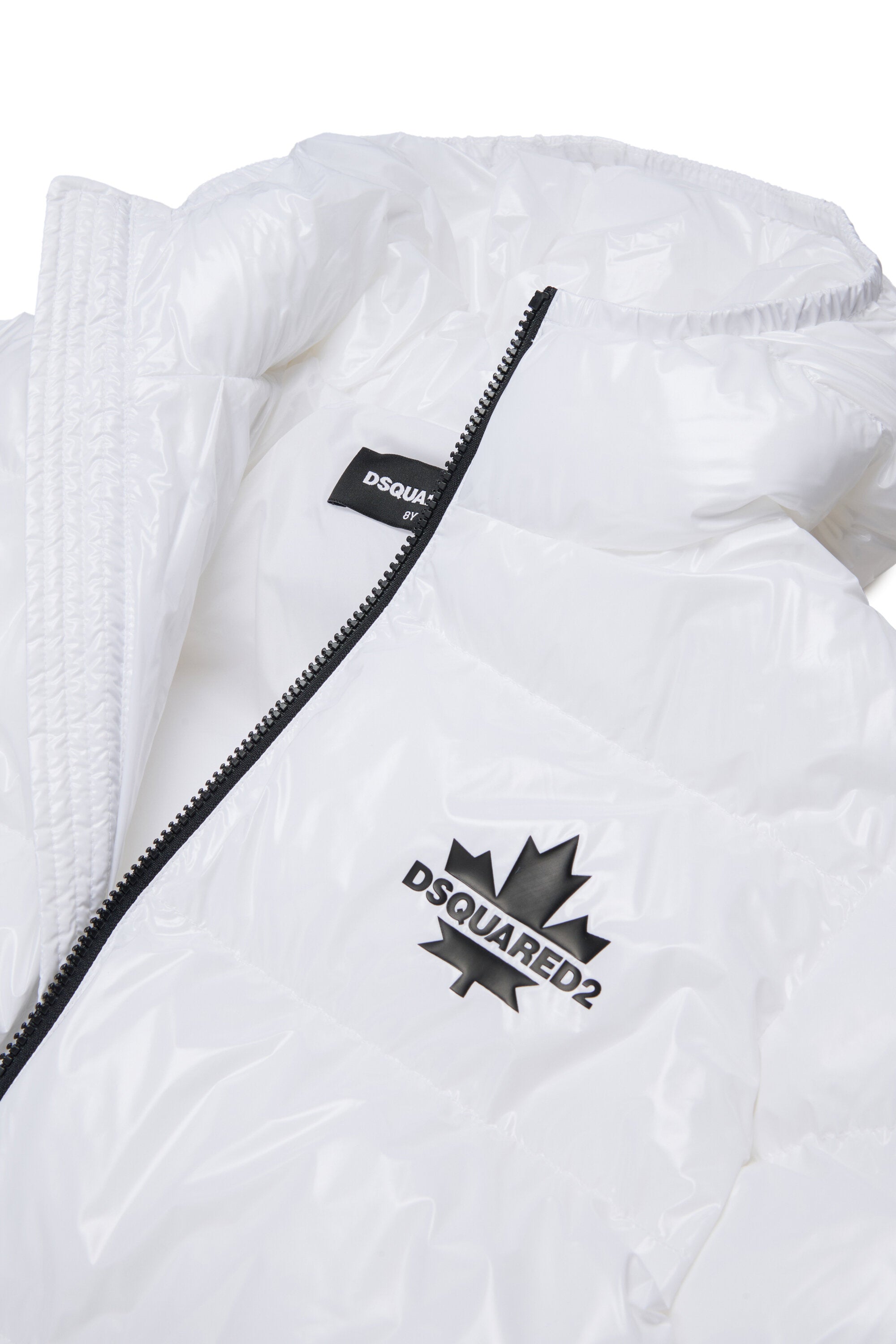 Chaqueta larga acolchada con logotipo Maple Leaf