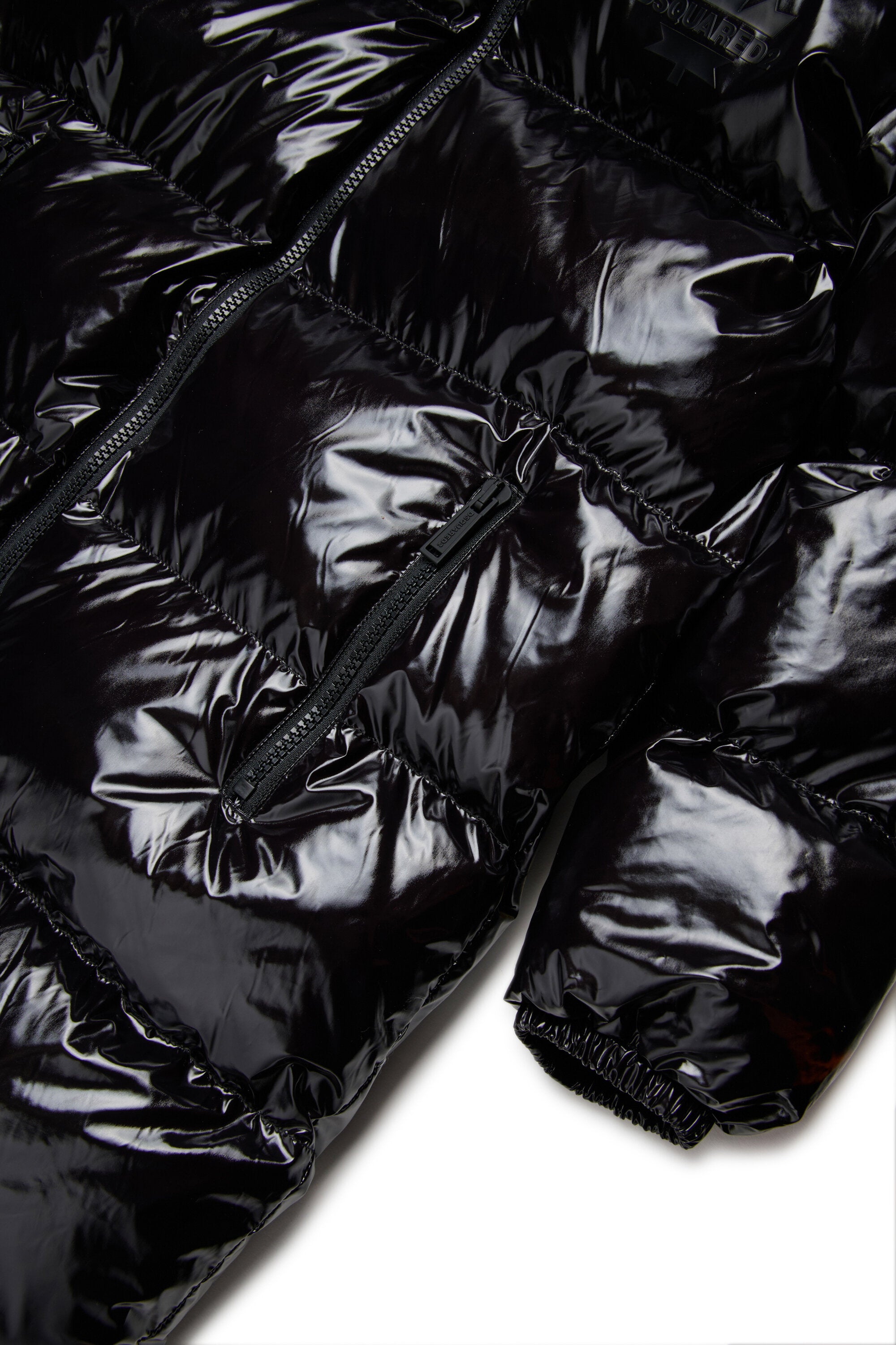 Chaqueta larga acolchada con logotipo Maple Leaf