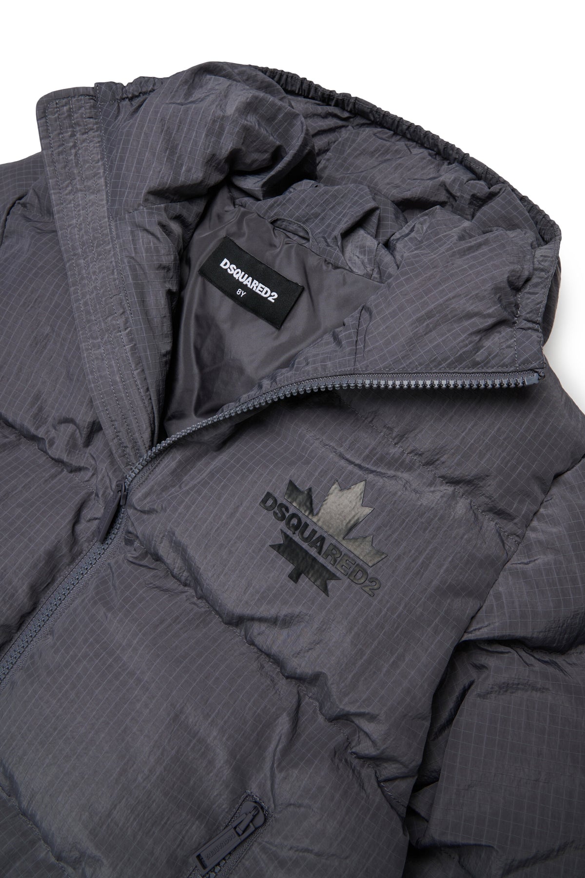 Chaqueta acolchada con logo estampado