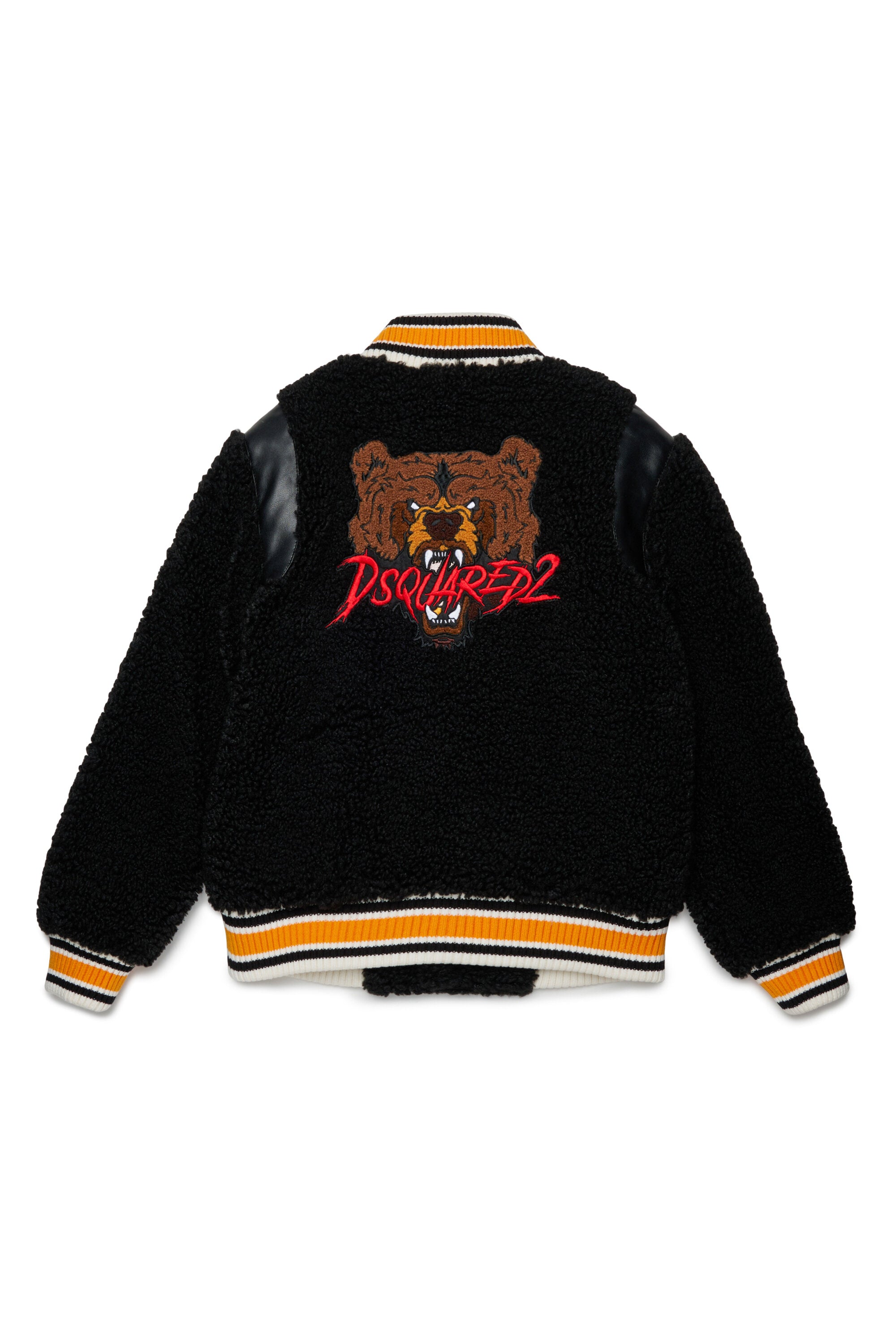 Teddy bomber jacket with Bear patch