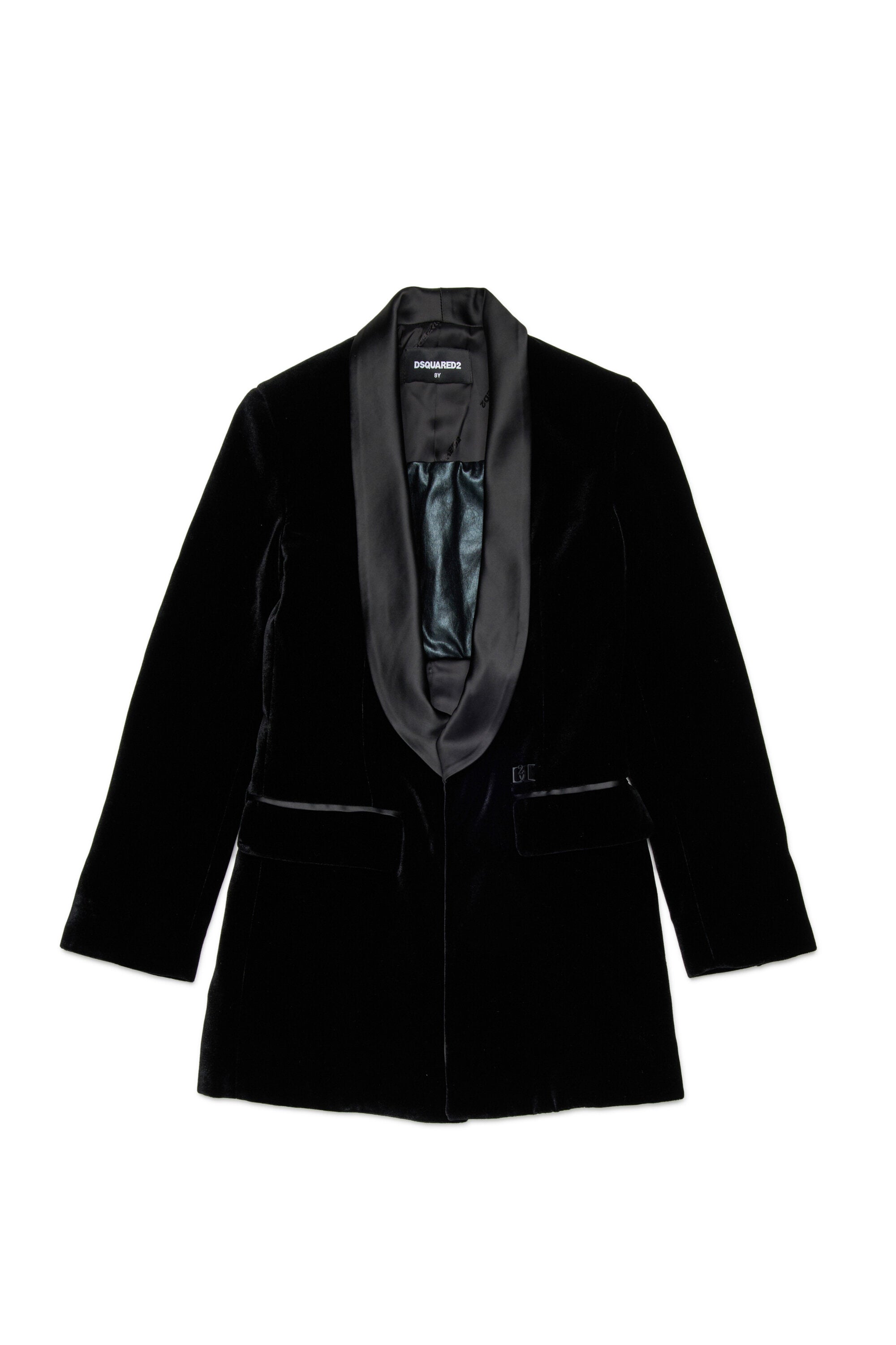 Velvet dress with D2 plaque