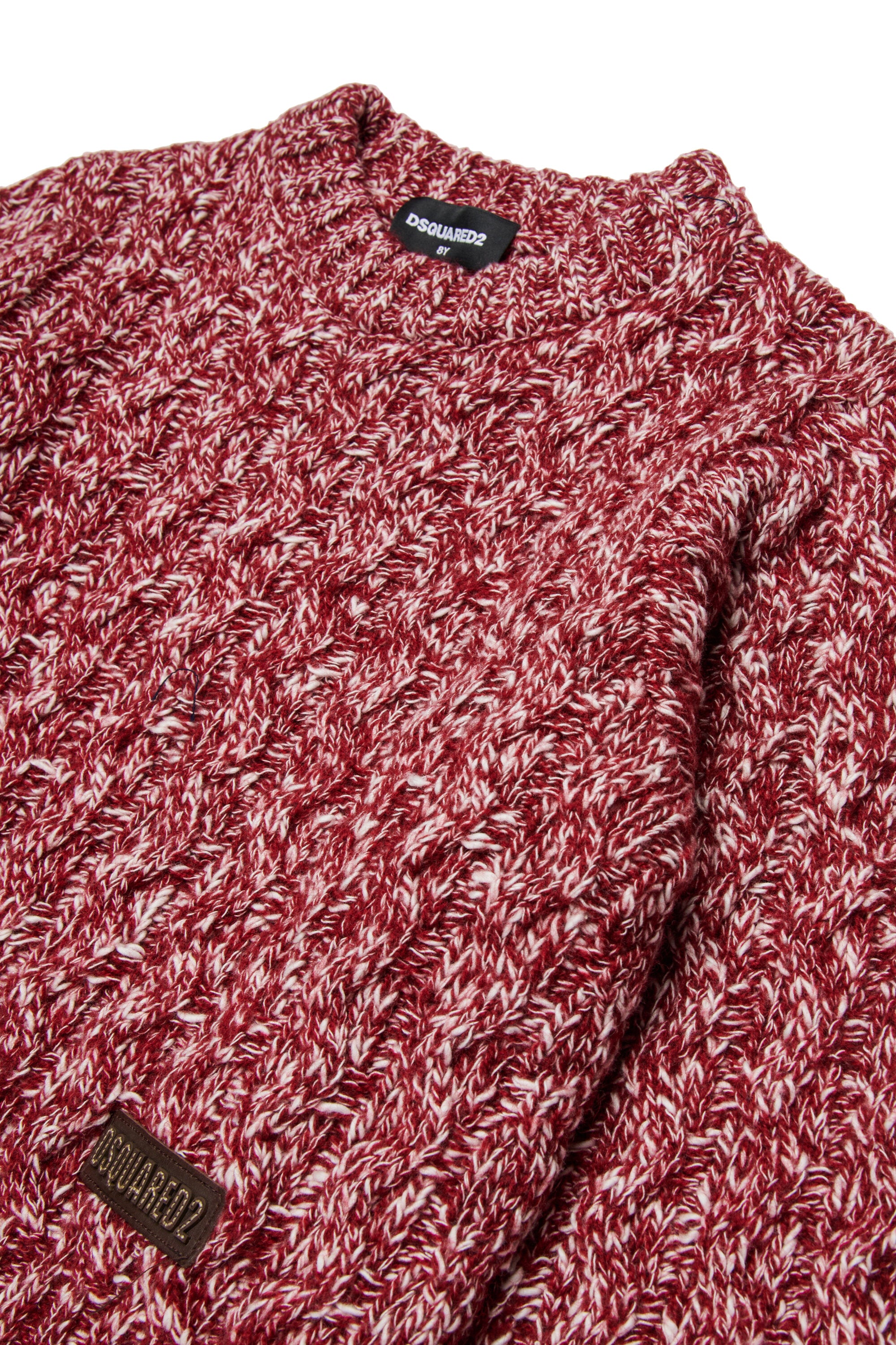 Plaited wool blend pullover