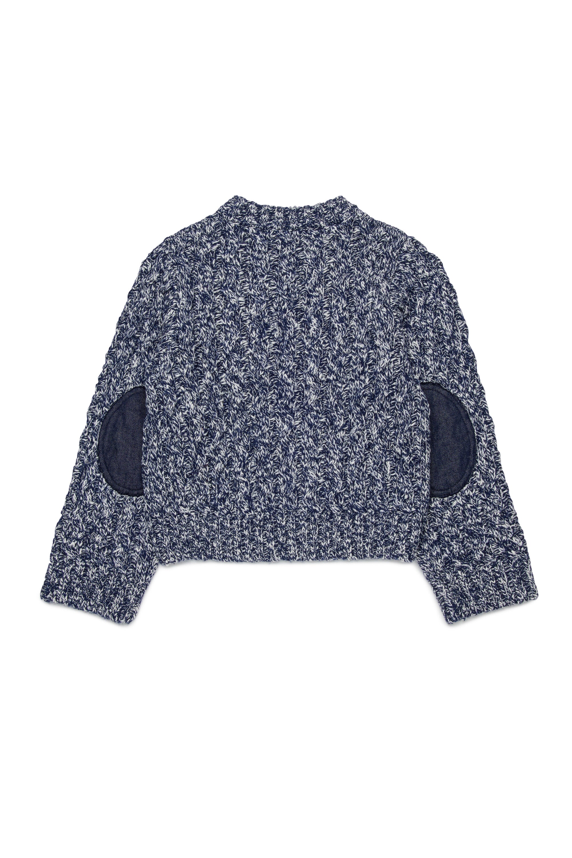 Plaited wool blend pullover