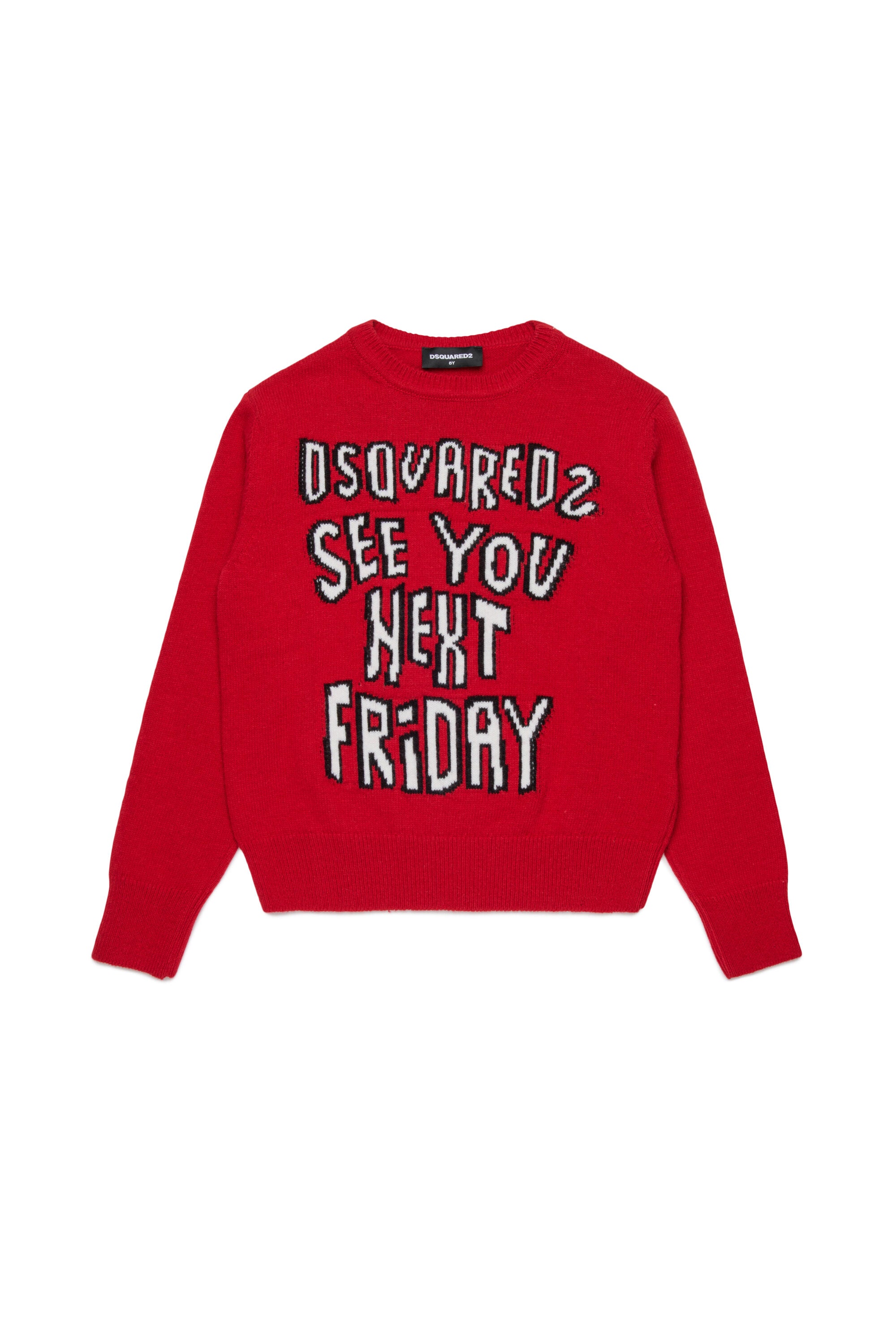 Wool-blend pullover with lettering