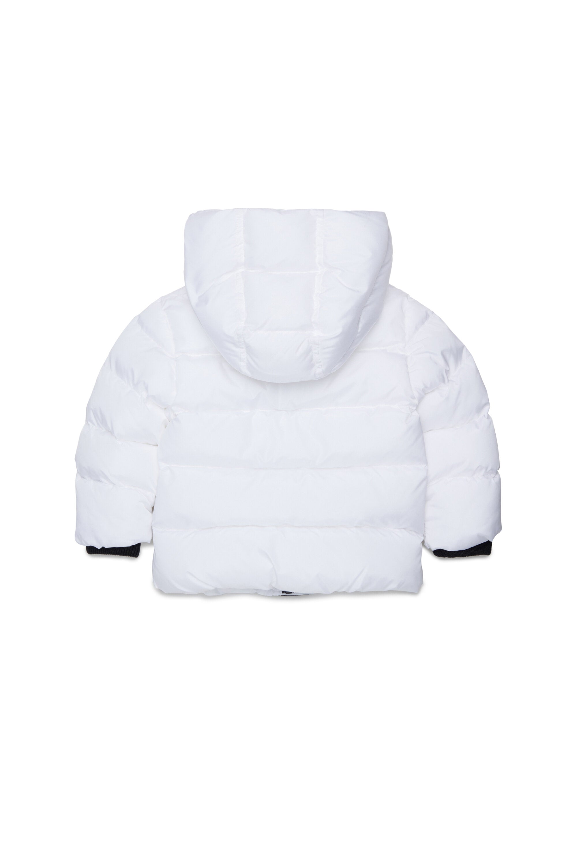 Chaqueta larga acolchada con logotipo