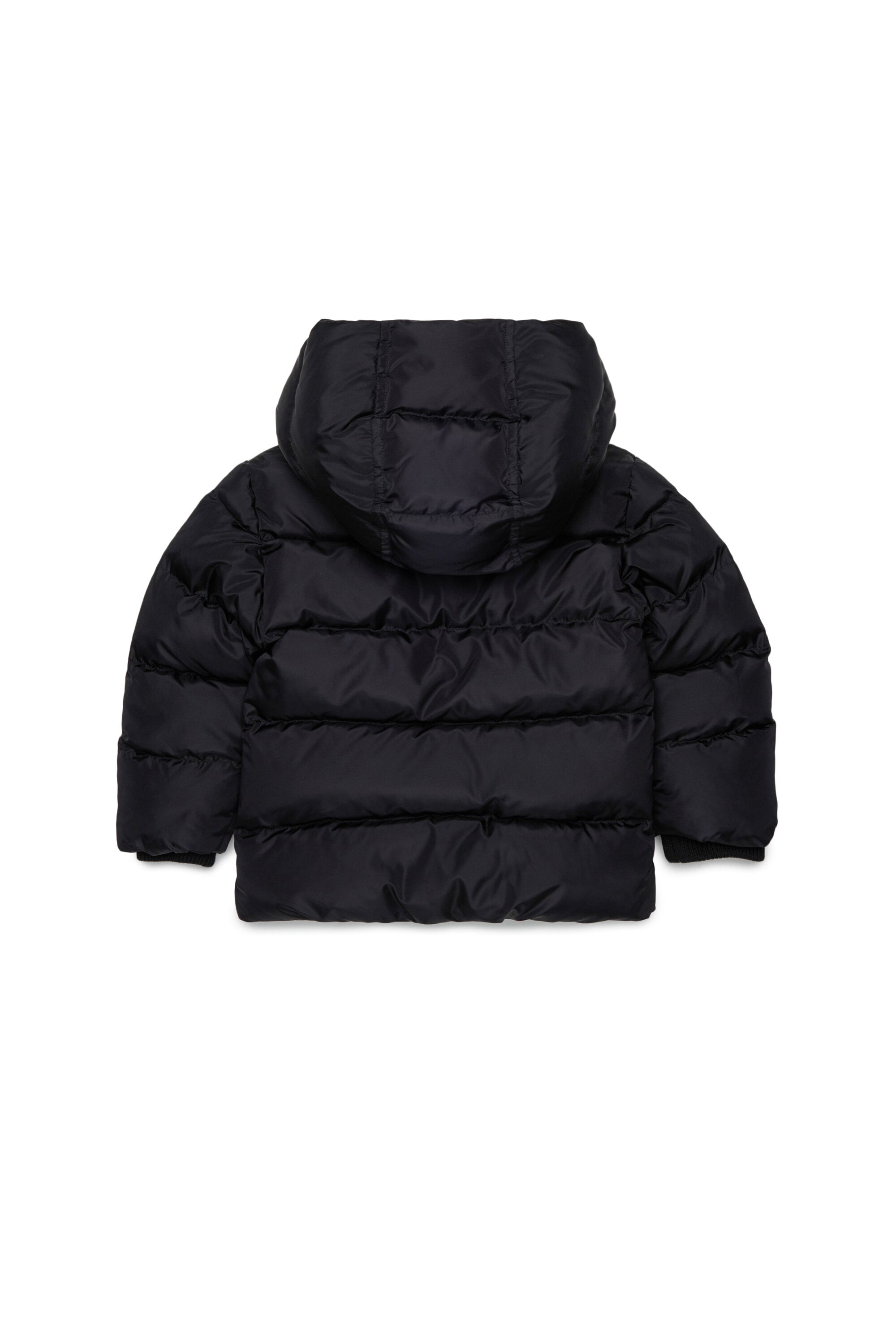 Chaqueta larga acolchada con logotipo