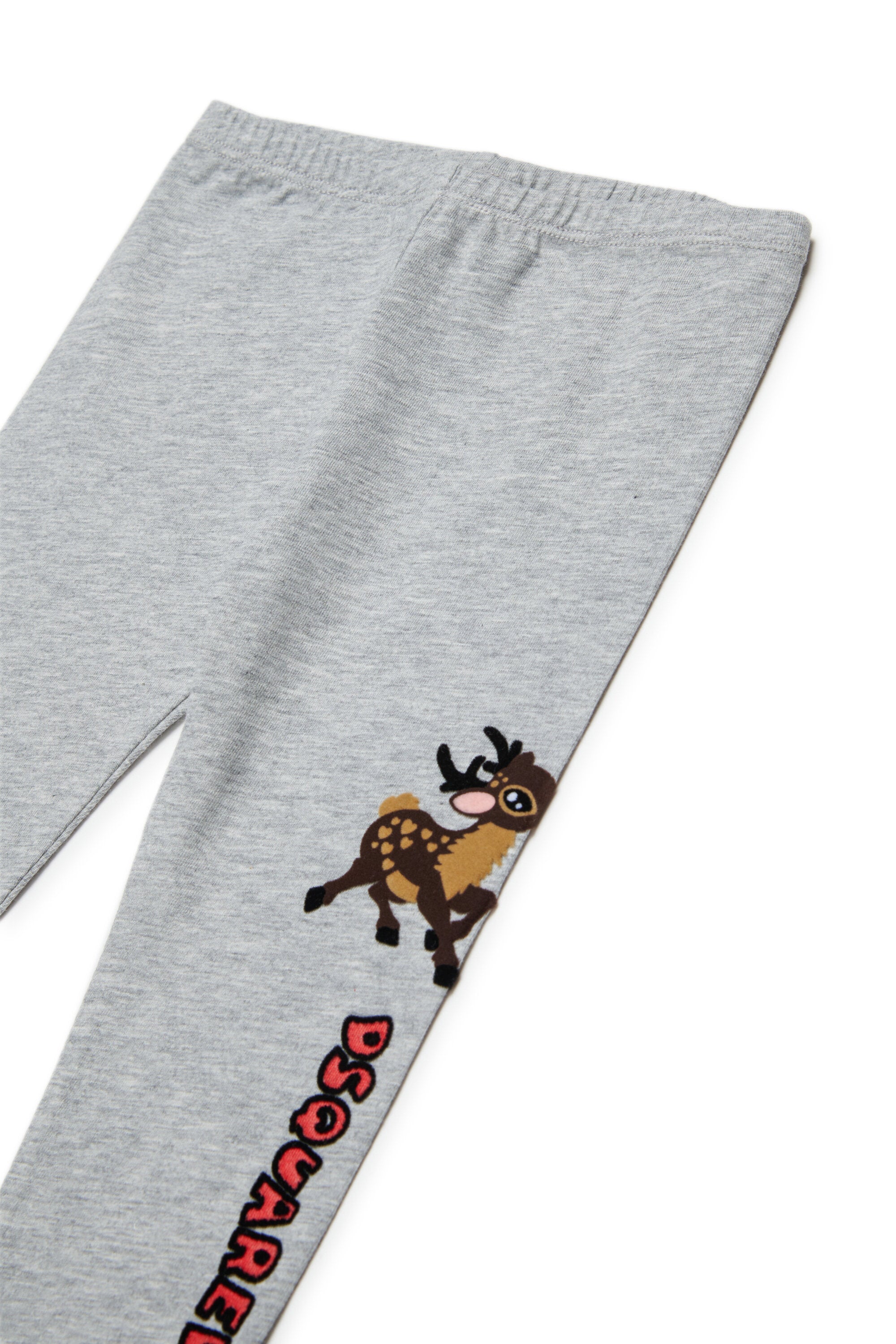 Leggings de jersey jaspeado con estampado Fawn