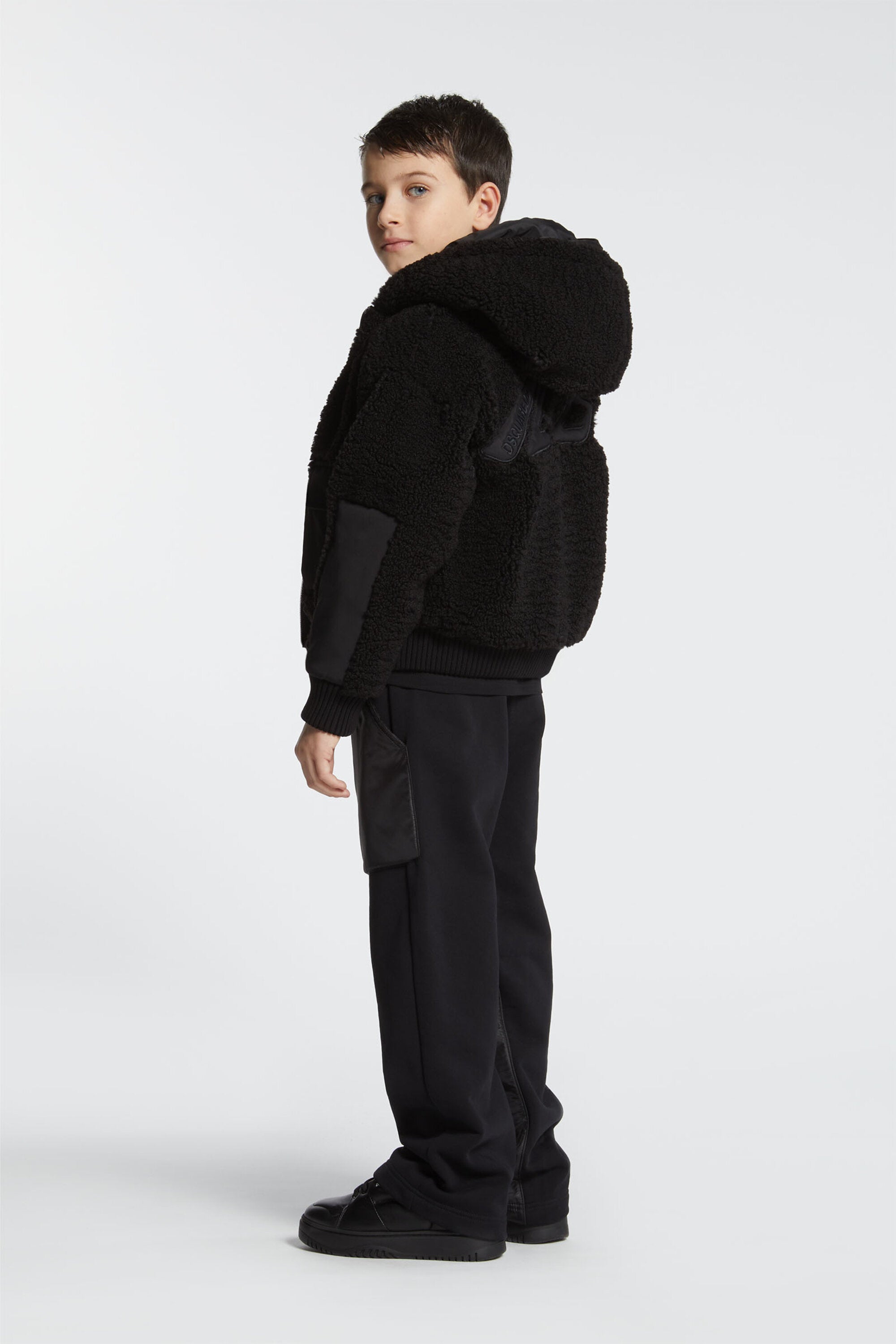 Chaqueta con capucha y logotipo maxi