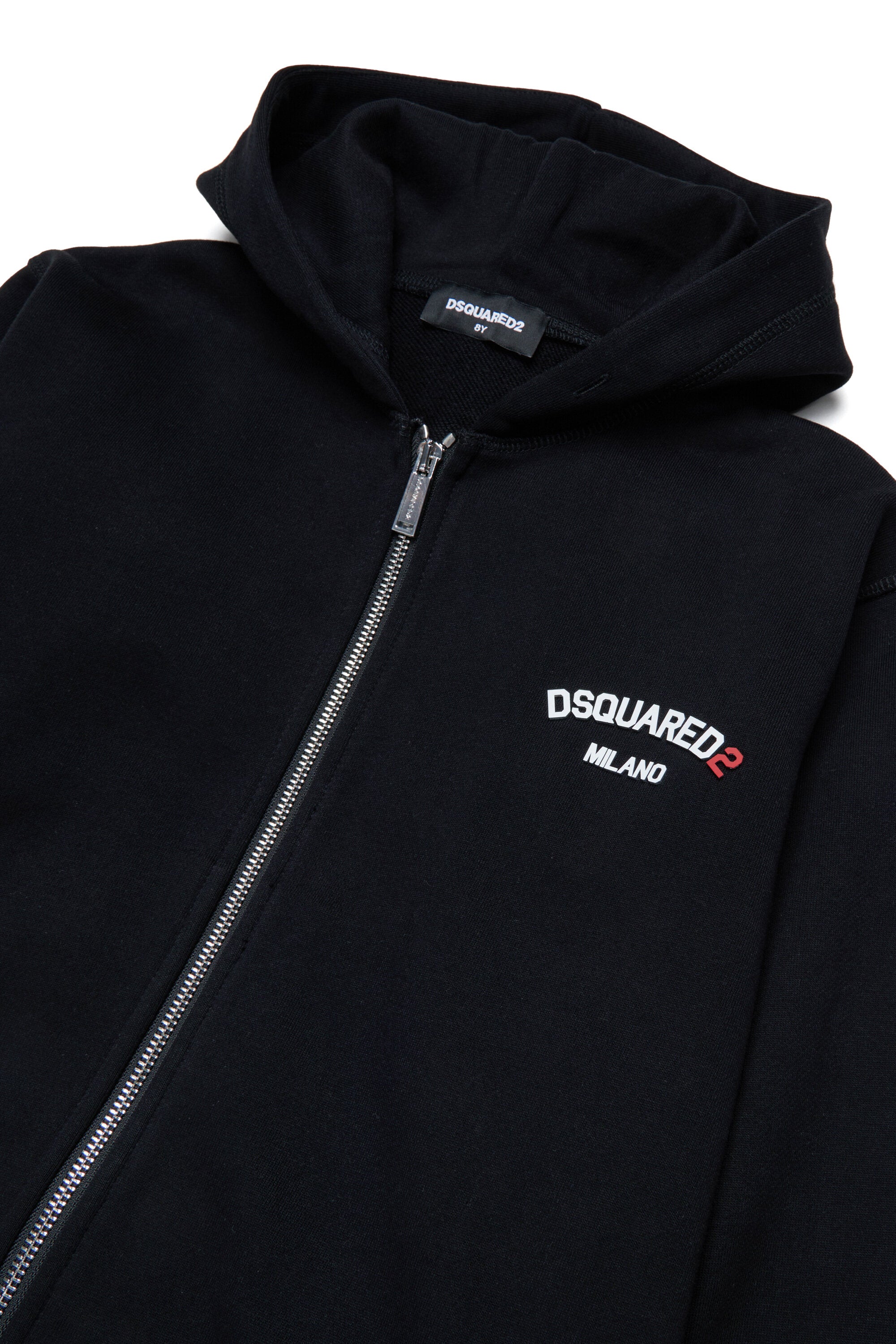 Sudadera con cremallera completa y logo