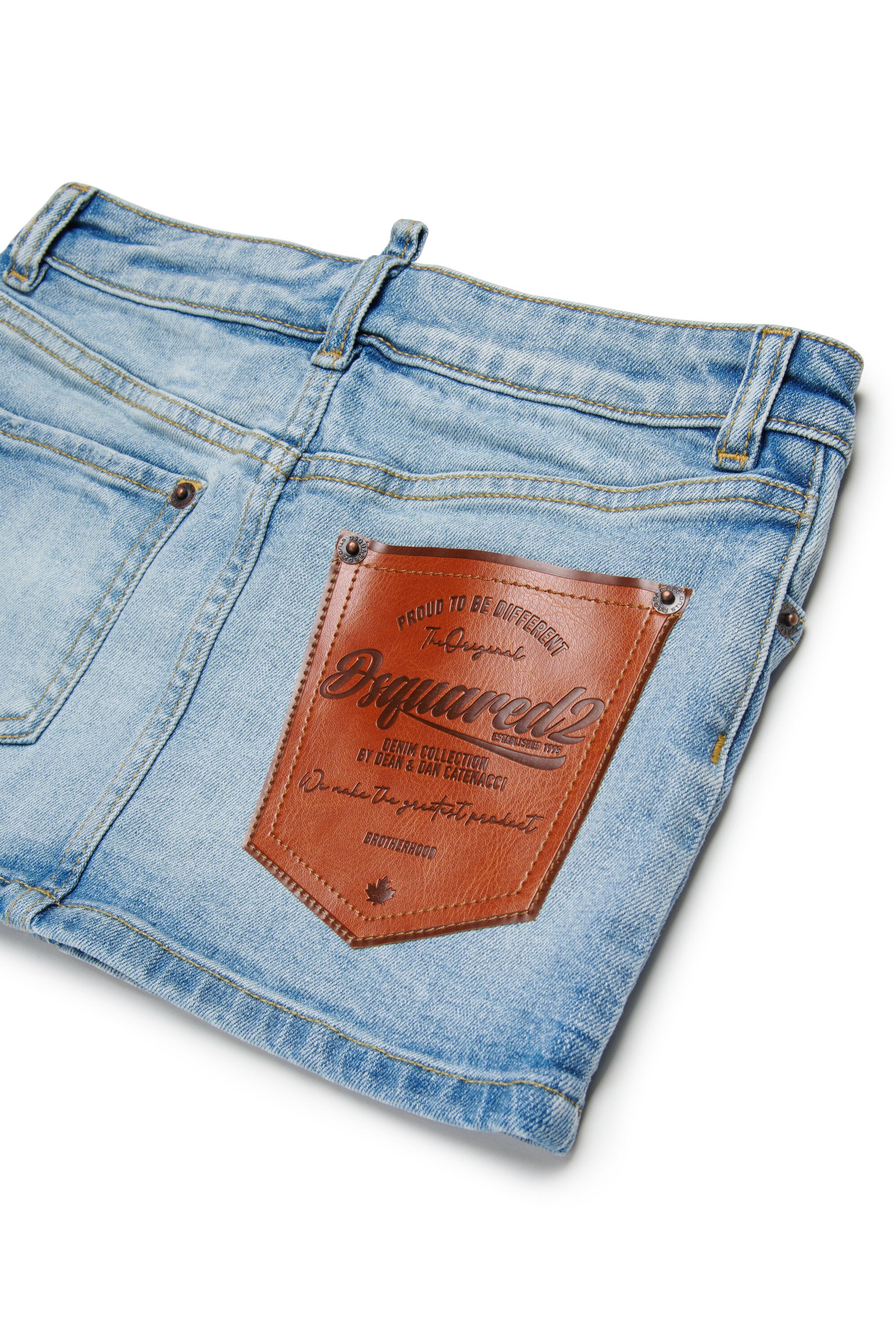 Minifalda vaquera con logo