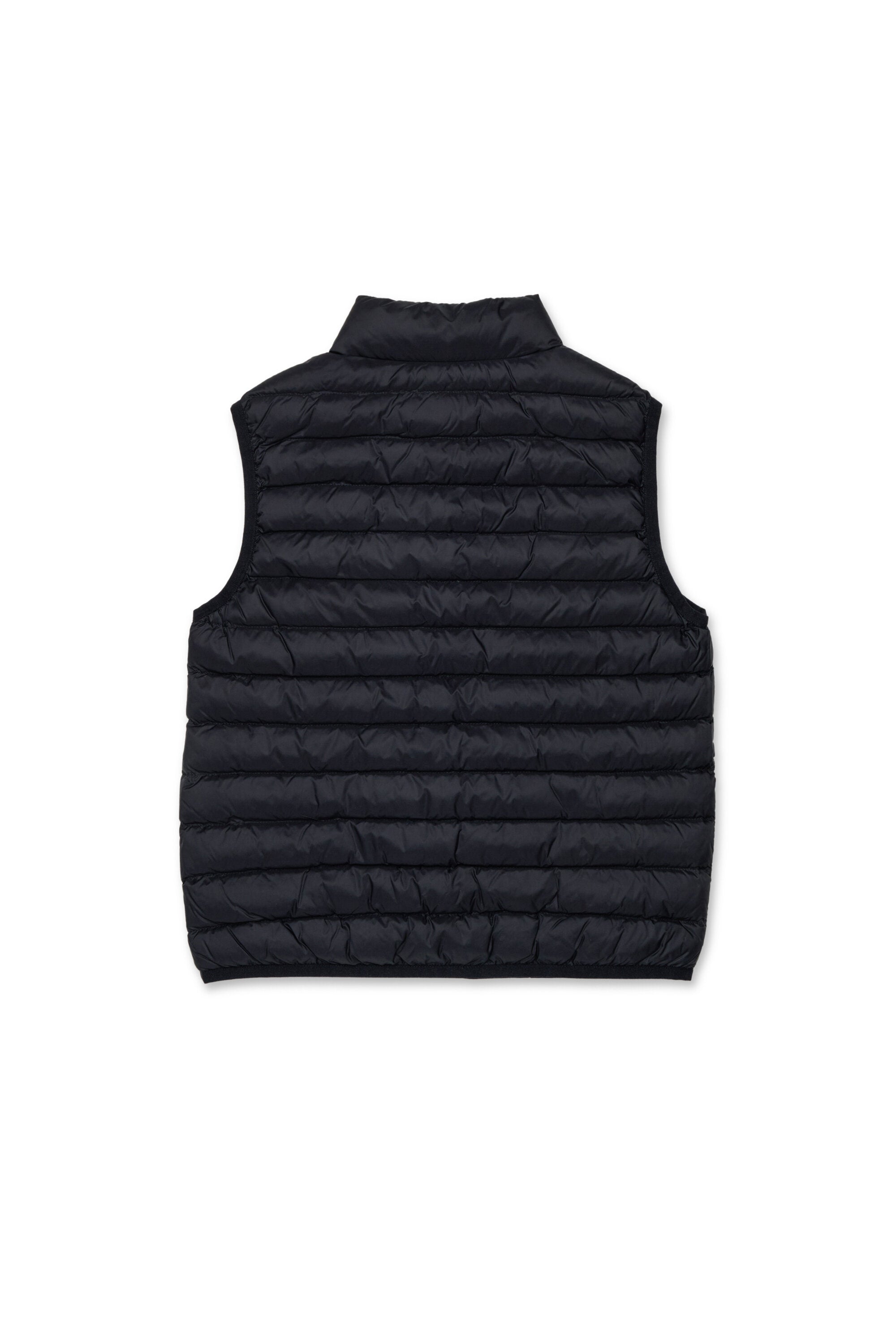 Padded vest jacket with printed logo