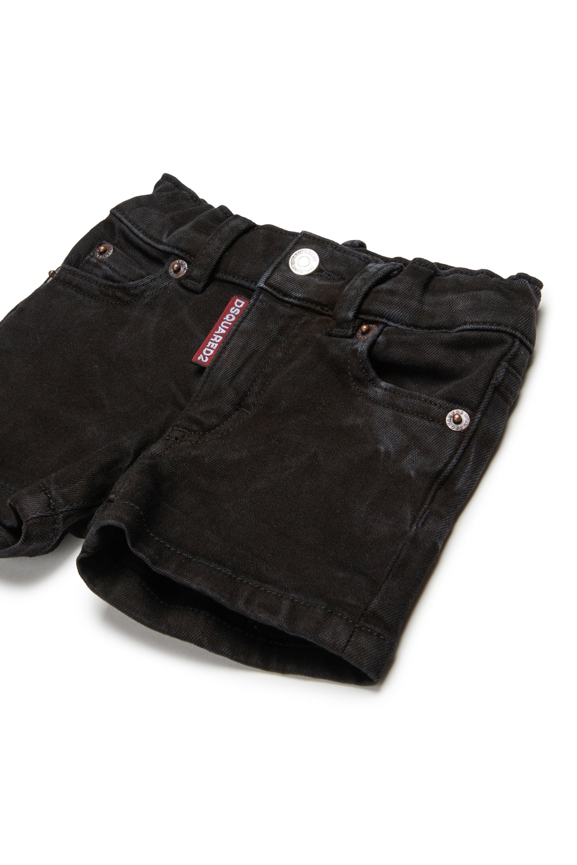 Denim shorts with logo