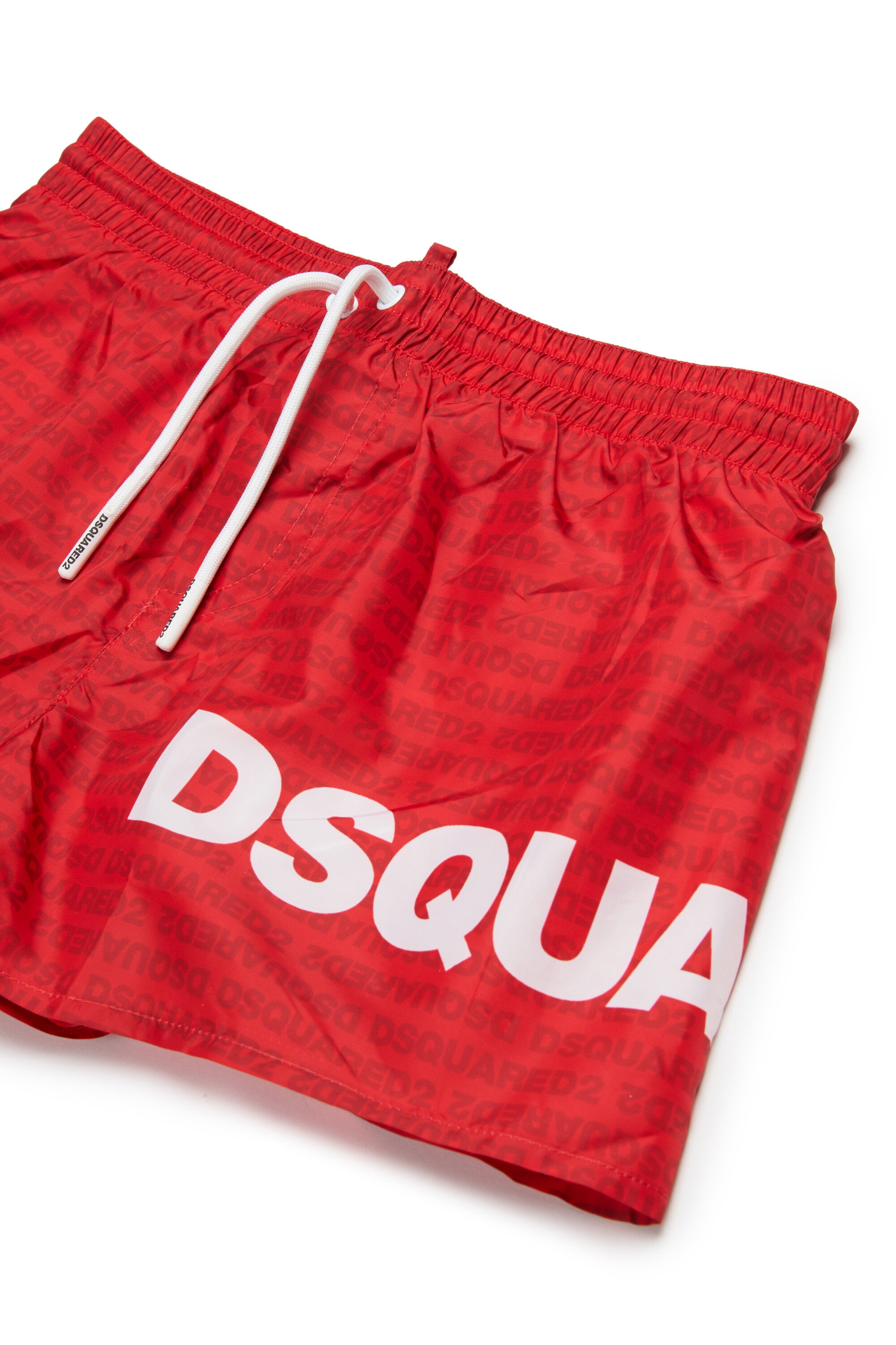 Boxer swim trunks with logo