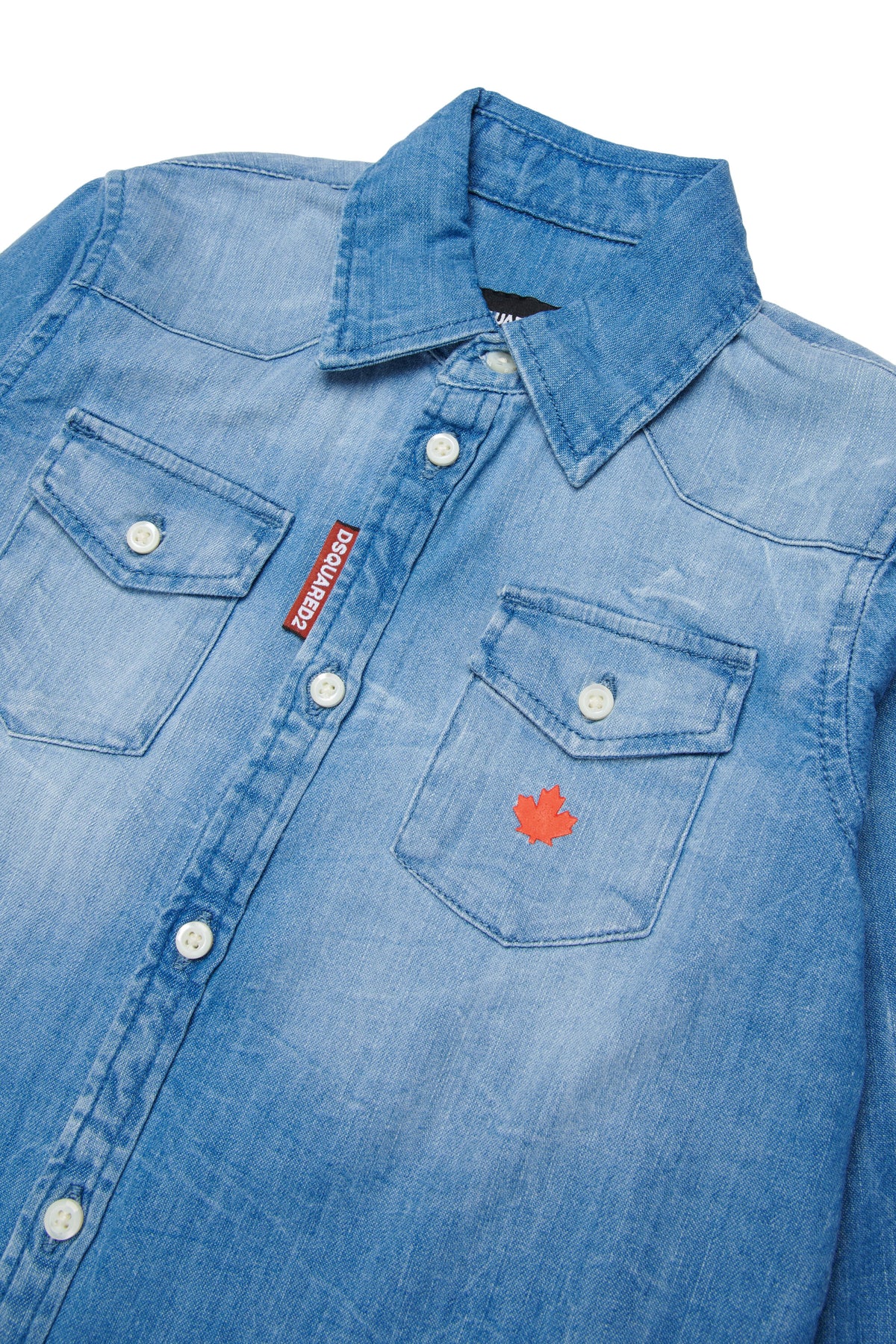 Camisa vaquera con logo