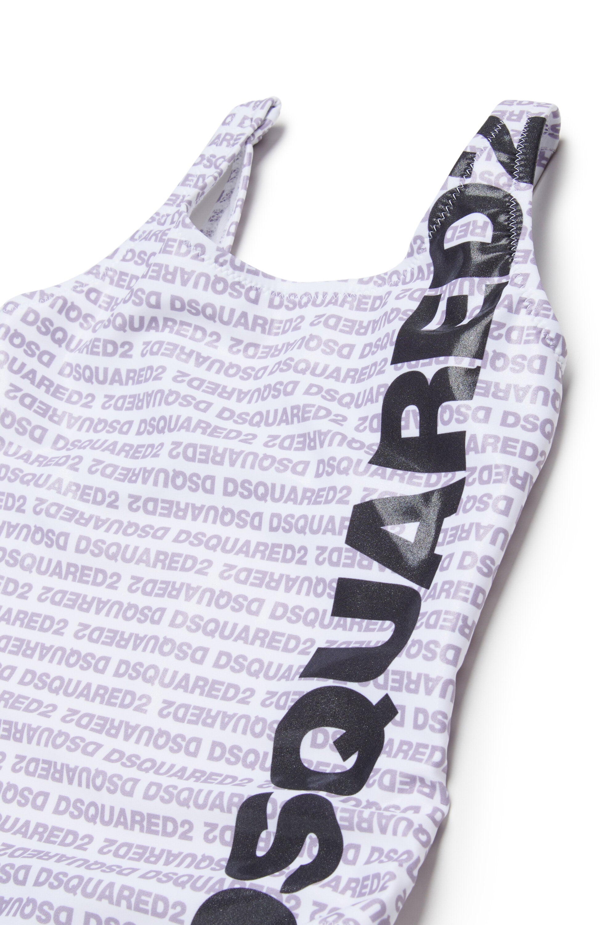 One-piece swimsuit with printed logo