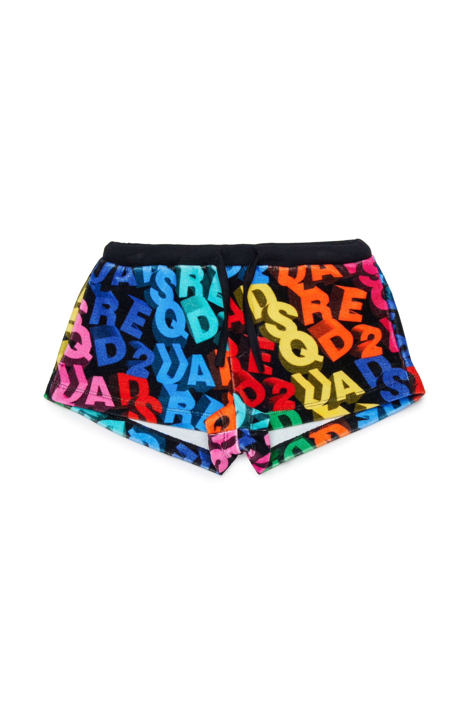 Shorts de punto con logo allover