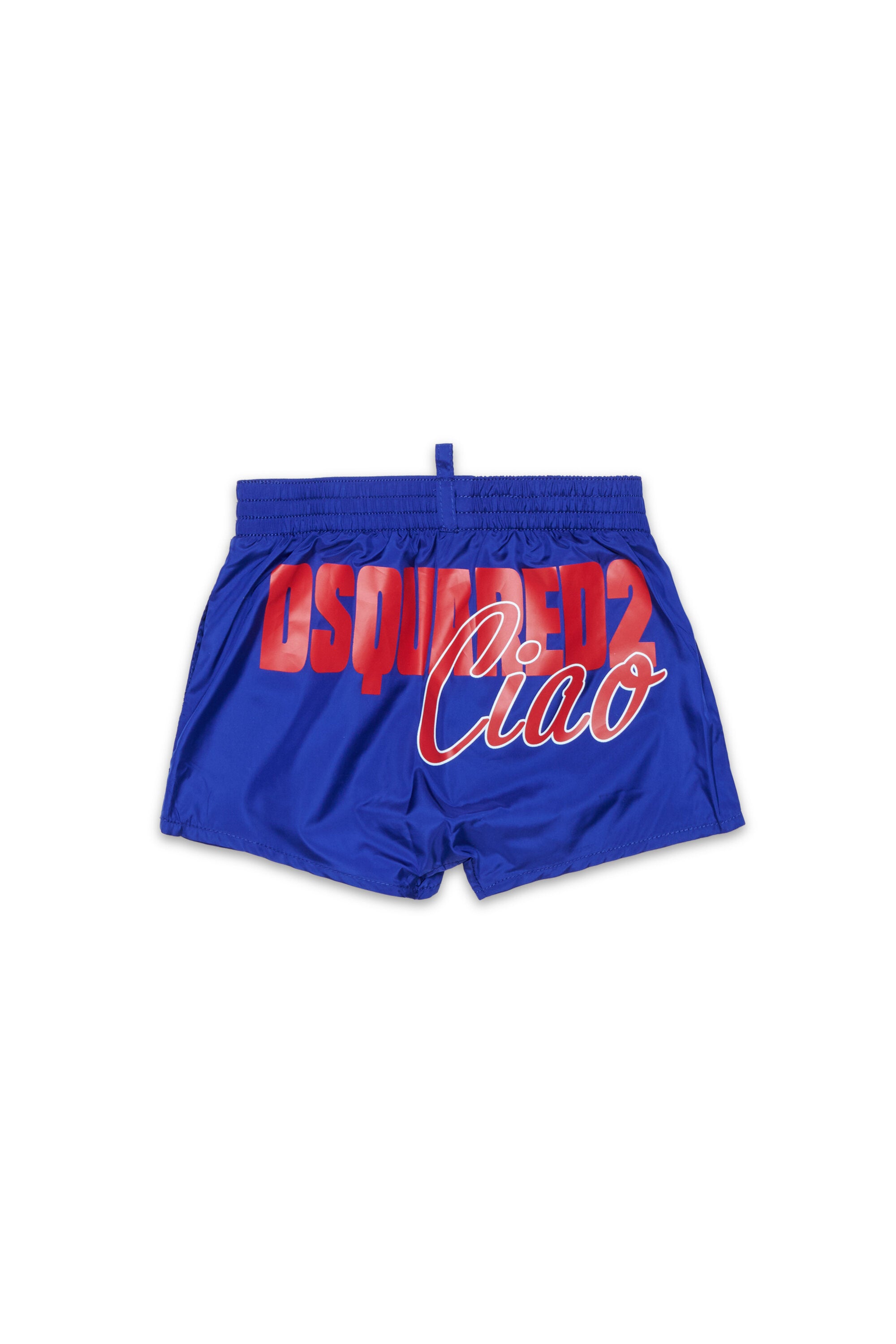 Boxer swimsuit with logo