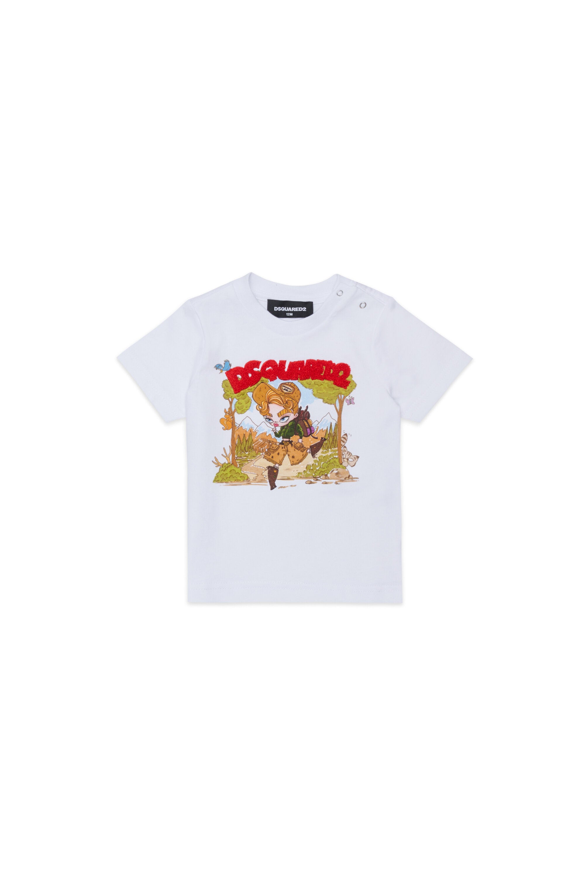 Camiseta con logo y estampado delantero