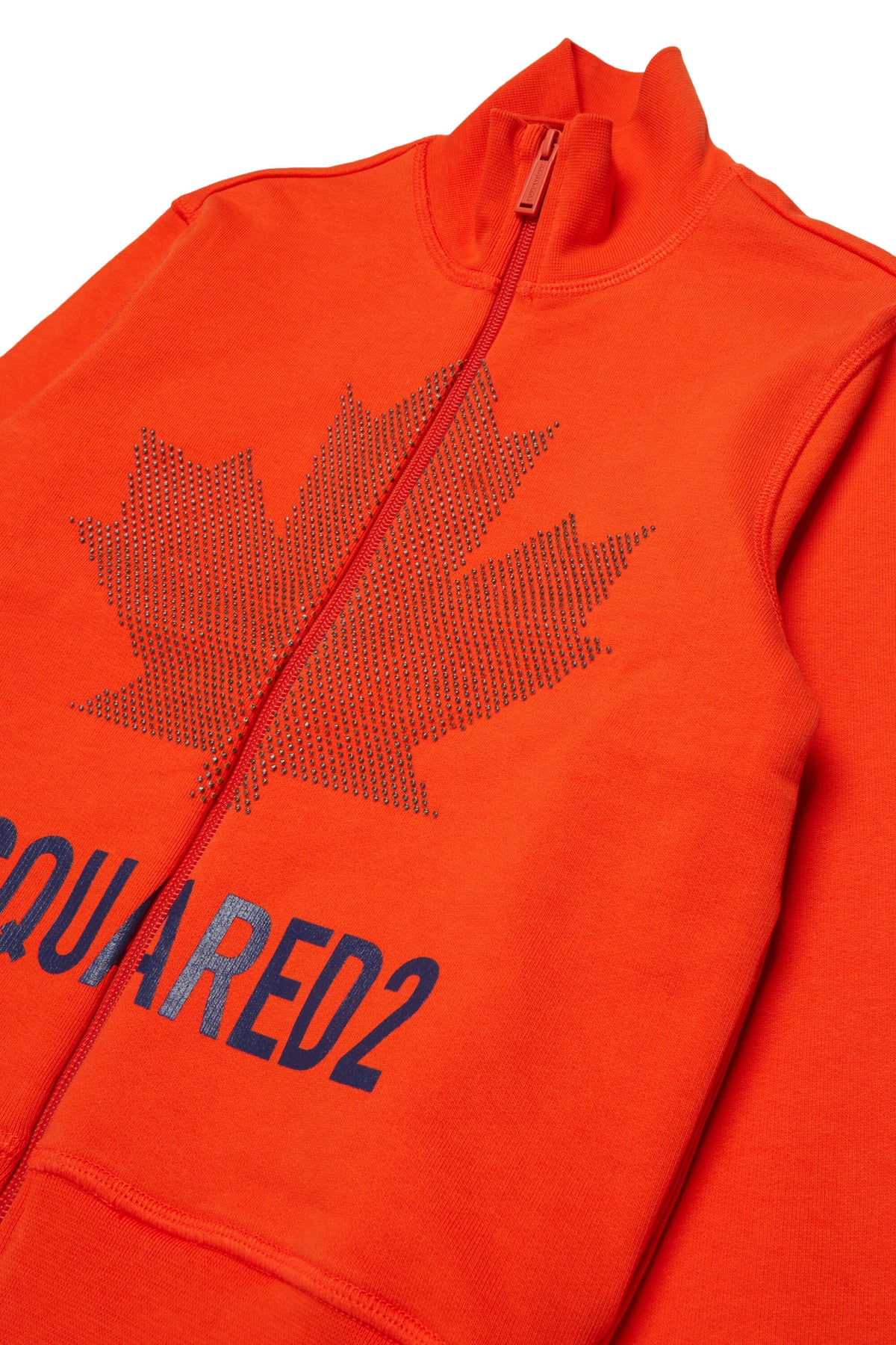 Sudadera con cremallera completa y logo
