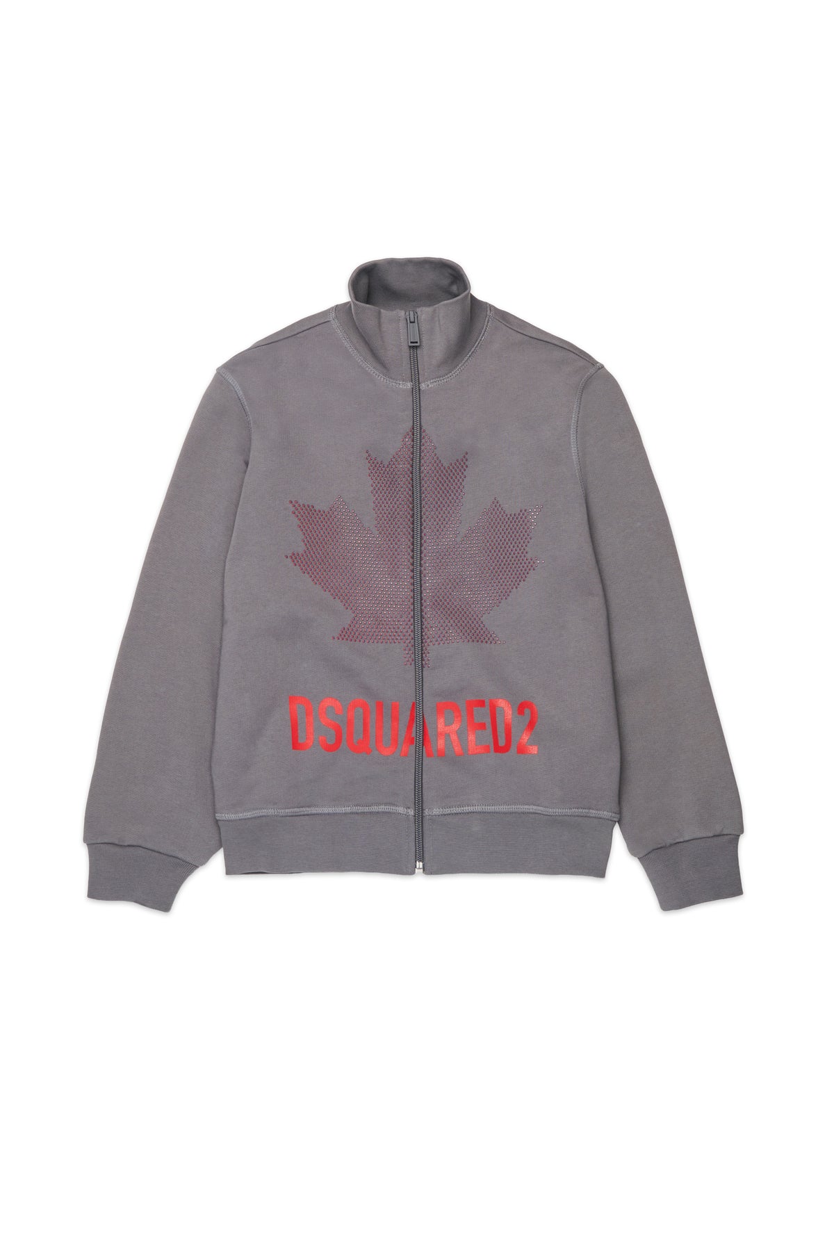 Sudadera con cremallera completa y logo