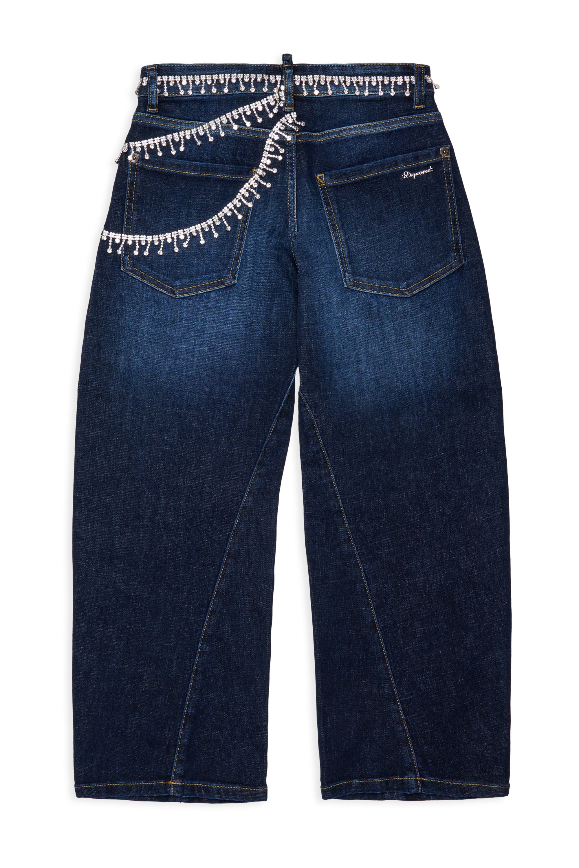 Jeans corte relajado con apliques joya - Loose Twist