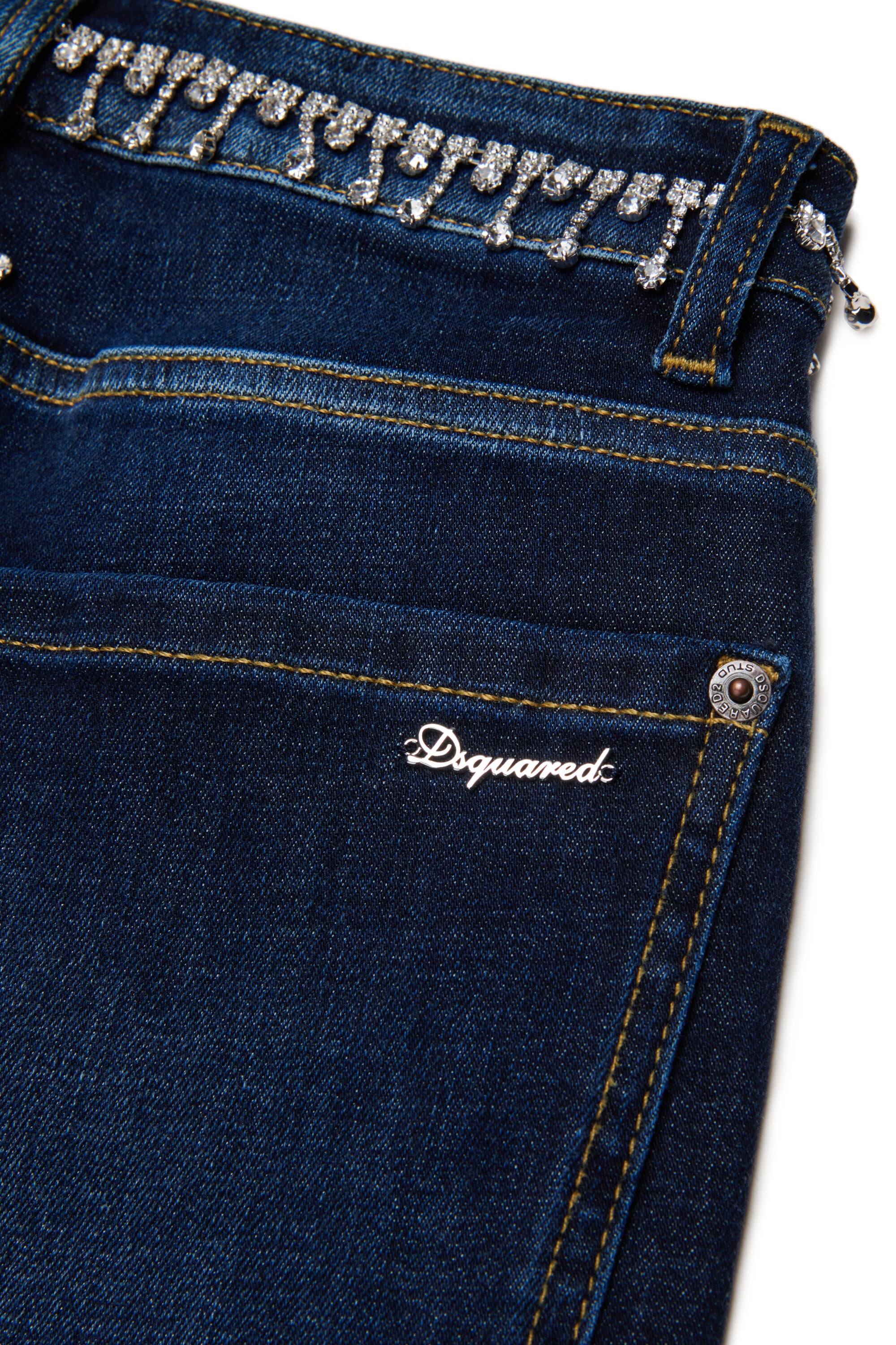Jeans corte relajado con apliques joya - Loose Twist