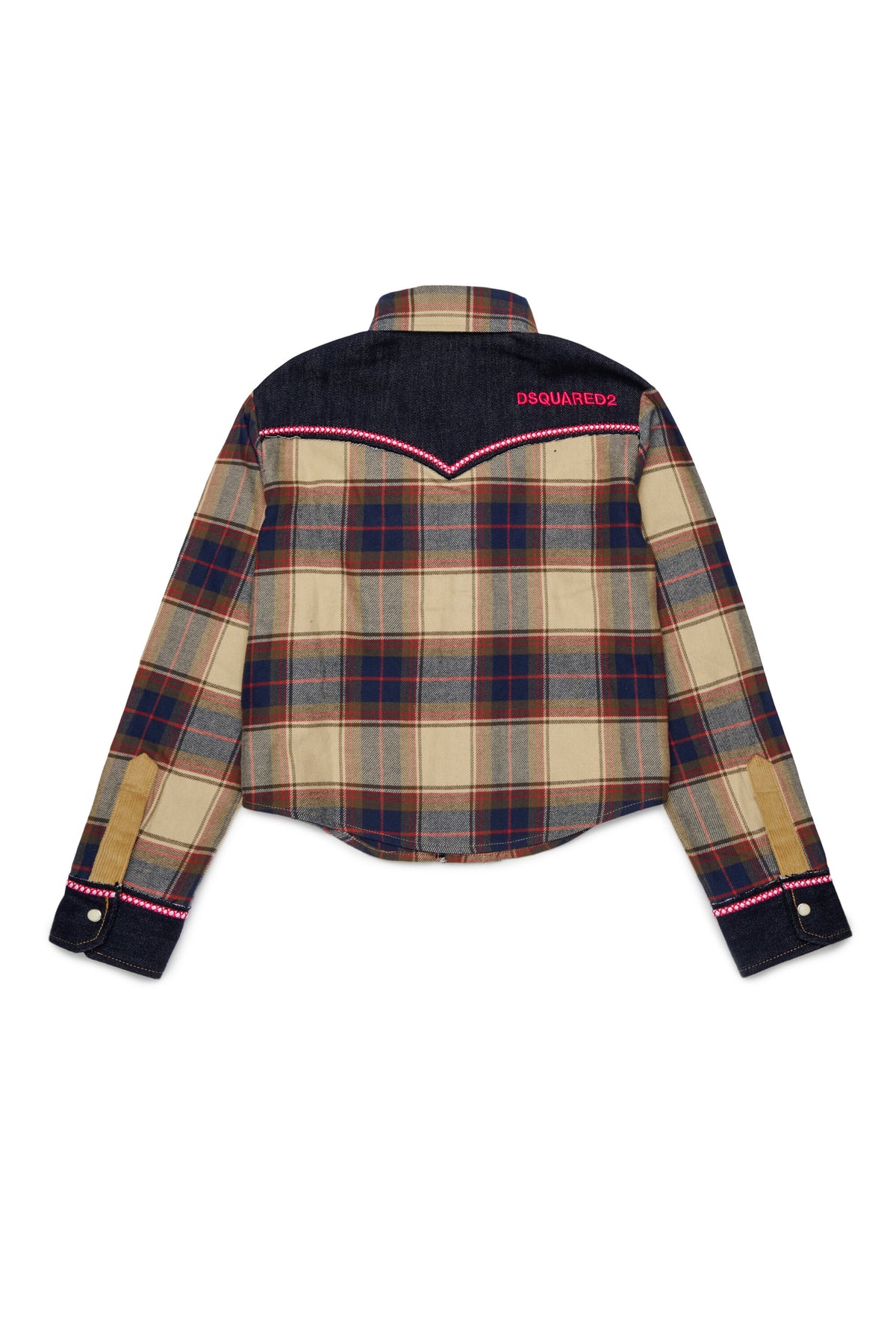 Checked shirt with logo
