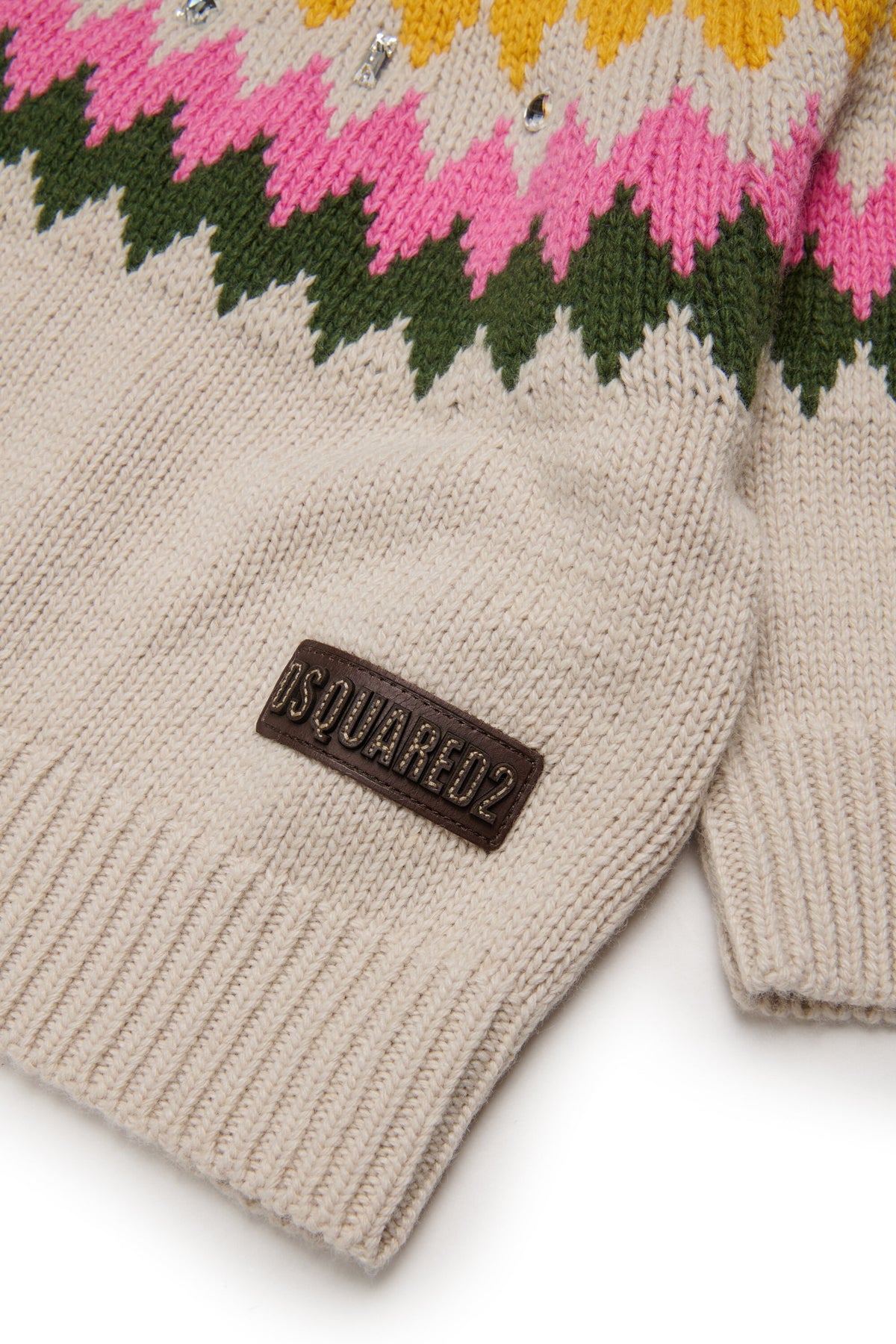 Jacquard pullover with logo