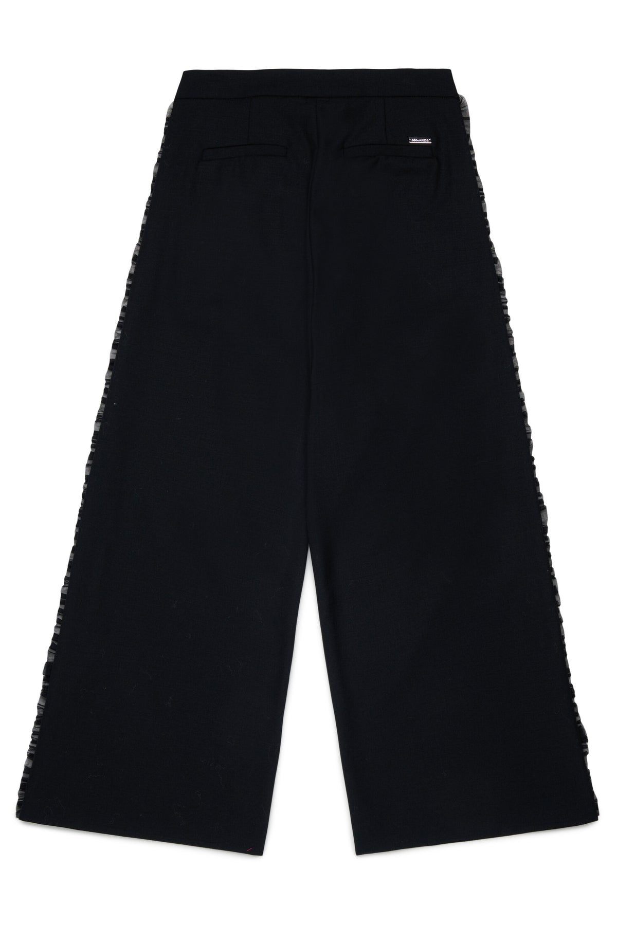 Formal pants with pleated inserts