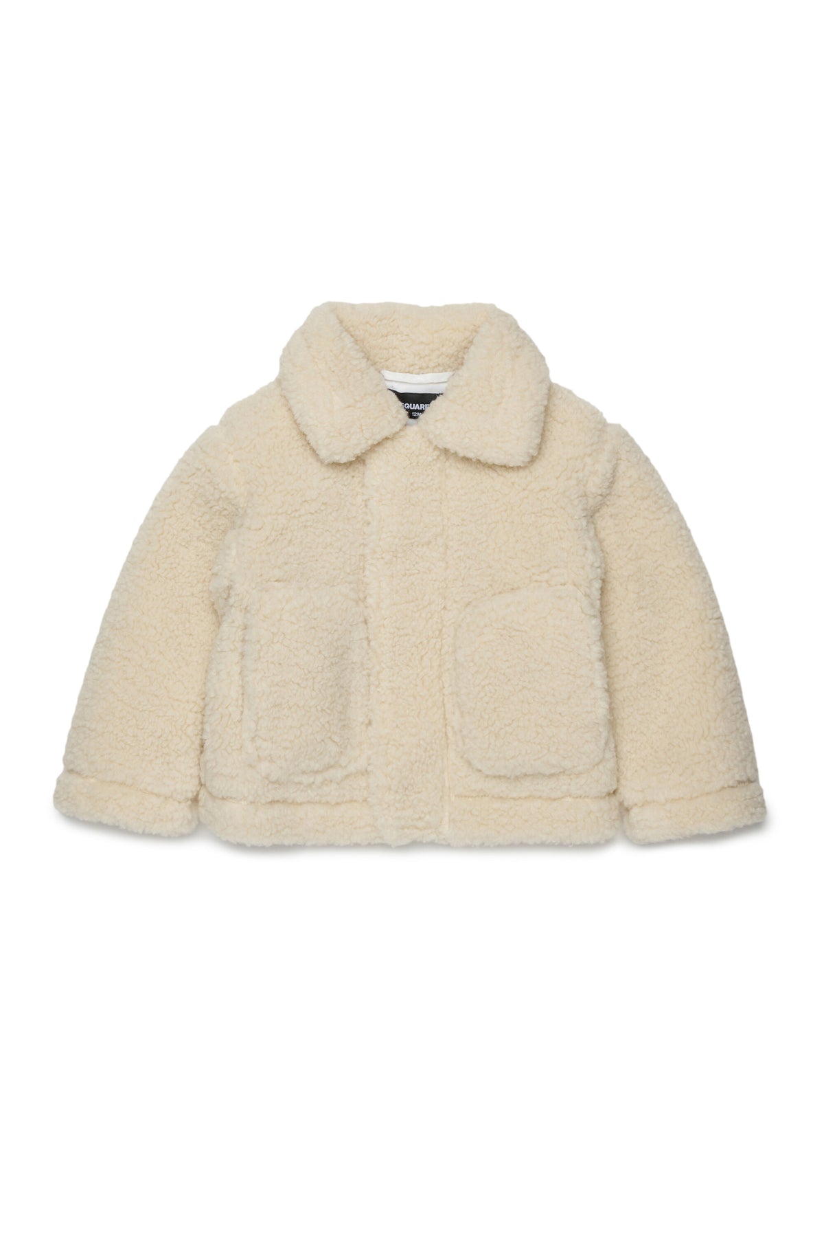 Chaqueta teddy con logo estampado